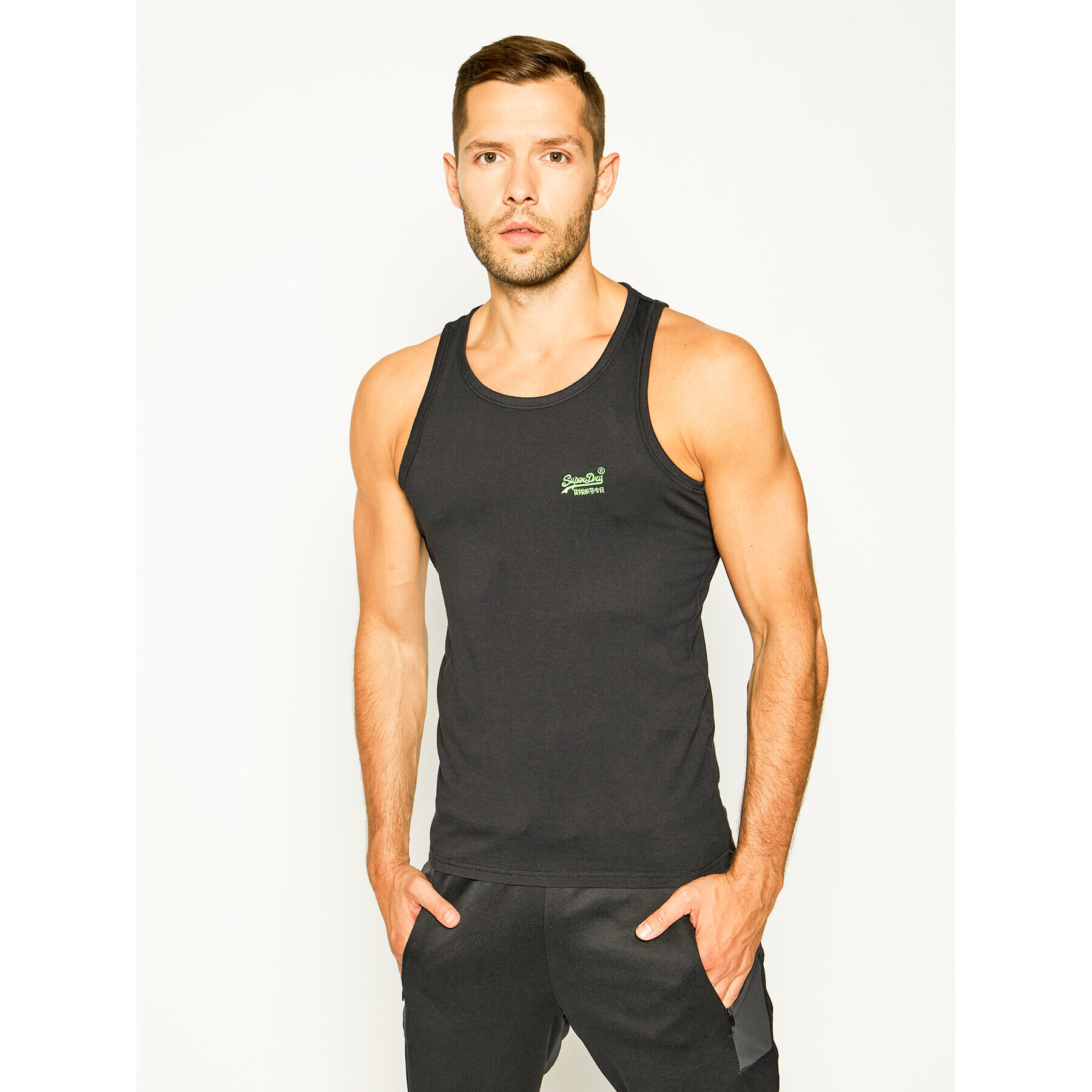 Superdry Топ Ol Neon Lite Vest M6010024A Черен Regular Fit - Pepit.bg