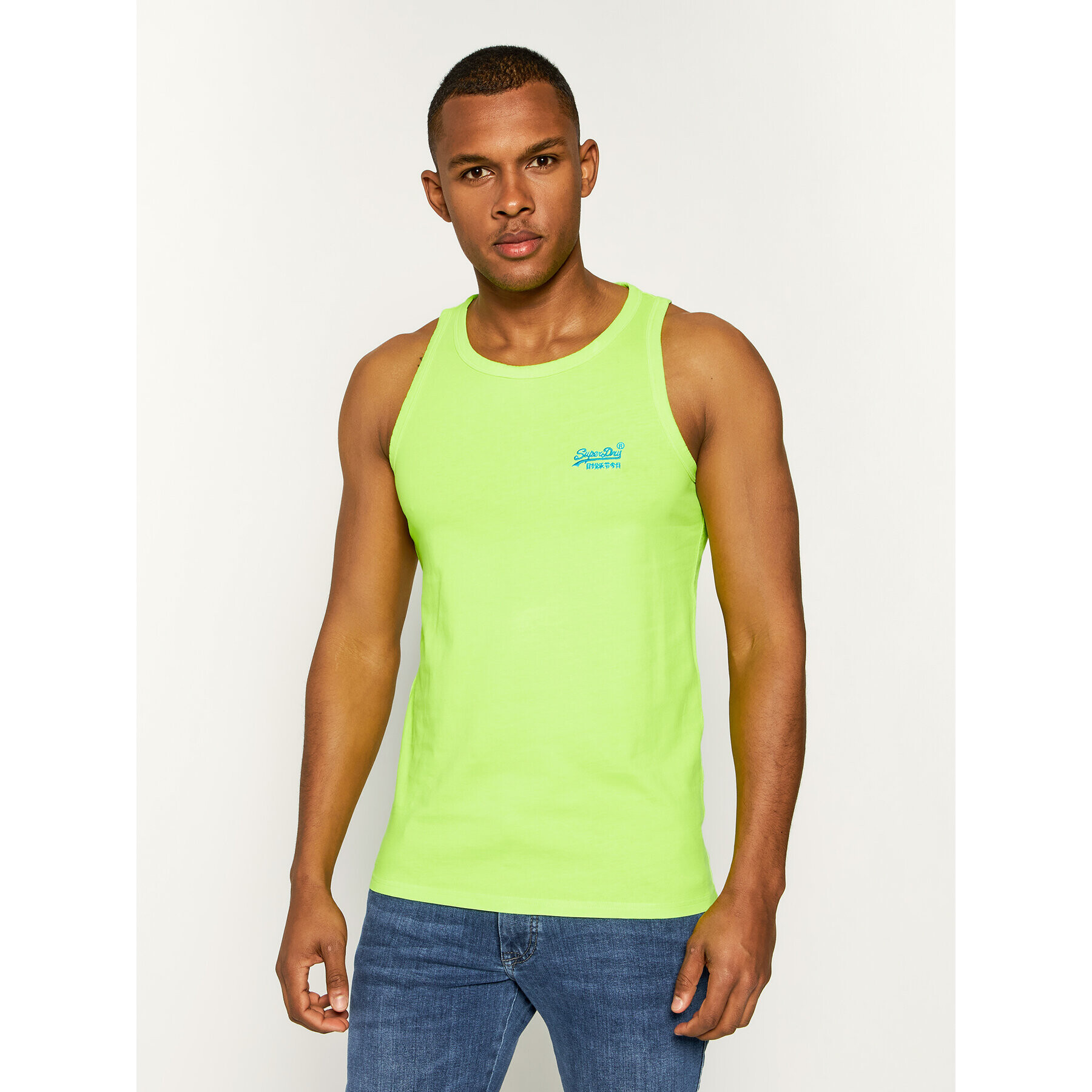 Superdry Топ Ol Neon Lite Vest M6010024A Зелен Regular Fit - Pepit.bg