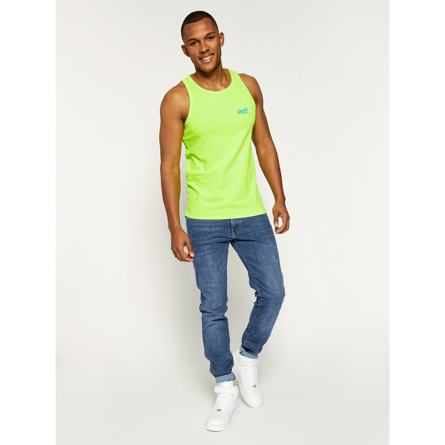 Superdry Топ Ol Neon Lite Vest M6010024A Зелен Regular Fit - Pepit.bg