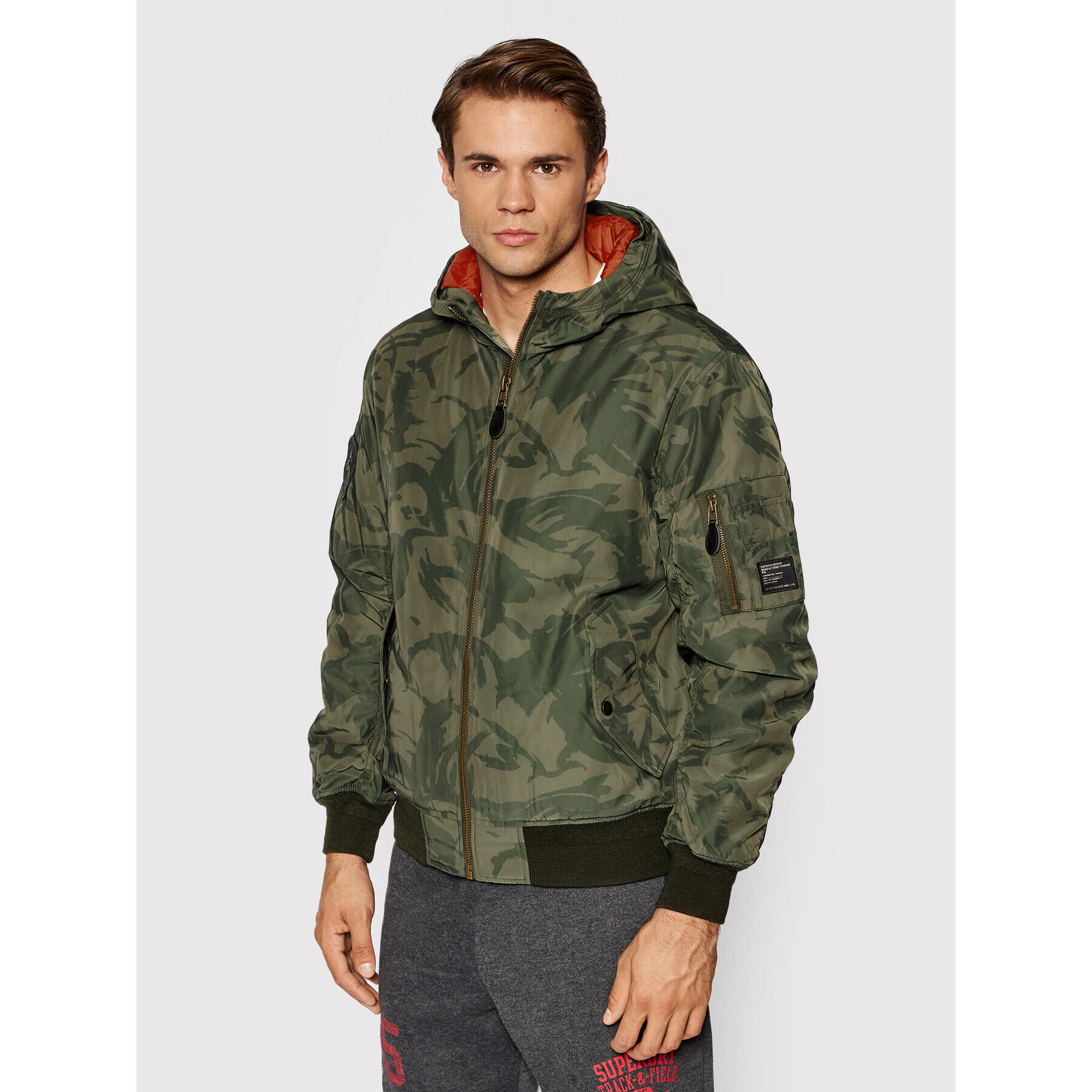 Superdry Зимно яке Bomber M5011126A Зелен Regular Fit - Pepit.bg