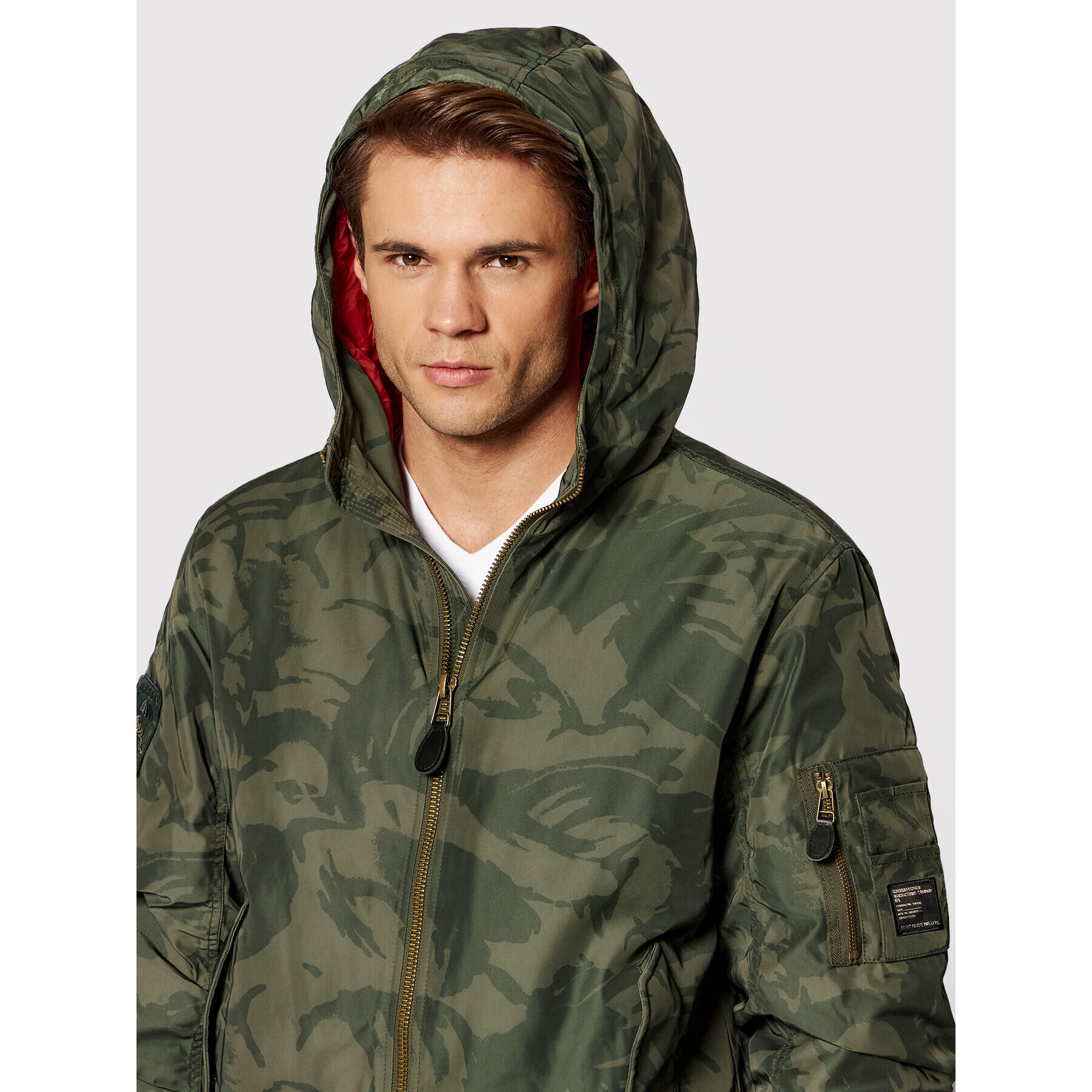 Superdry Зимно яке Bomber M5011126A Зелен Regular Fit - Pepit.bg