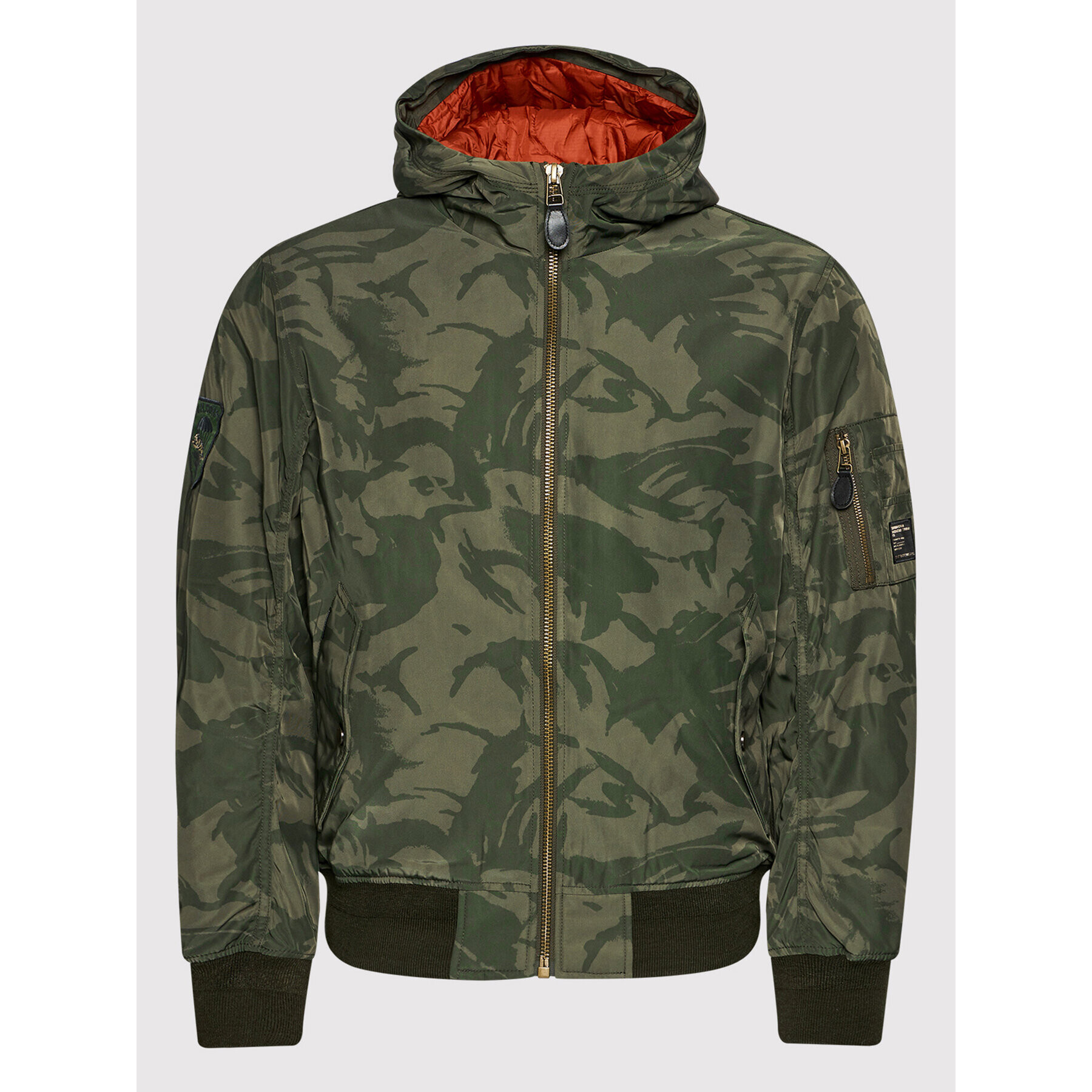 Superdry Зимно яке Bomber M5011126A Зелен Regular Fit - Pepit.bg