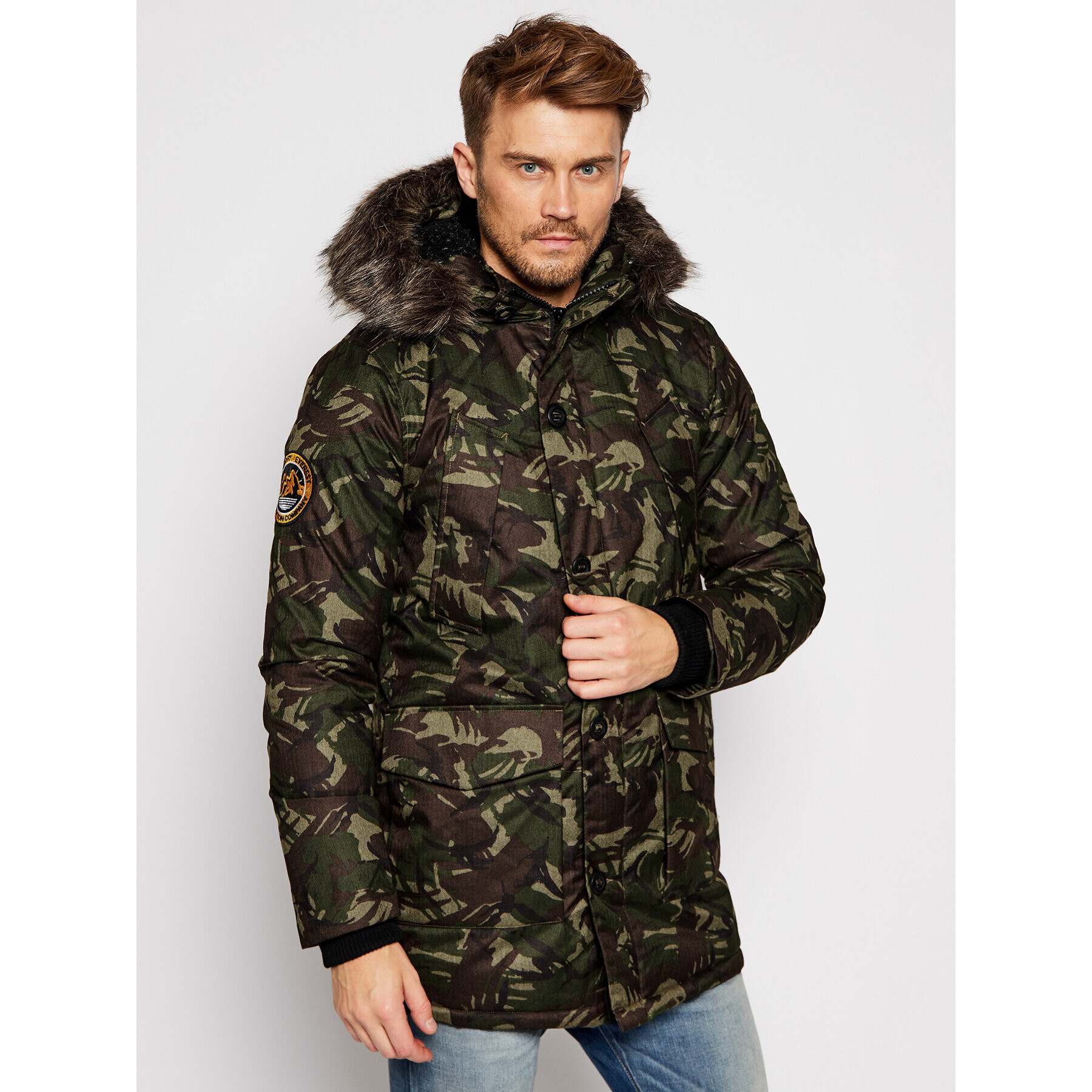 Superdry Зимно яке Everest M5010204A Зелен Regular Fit - Pepit.bg