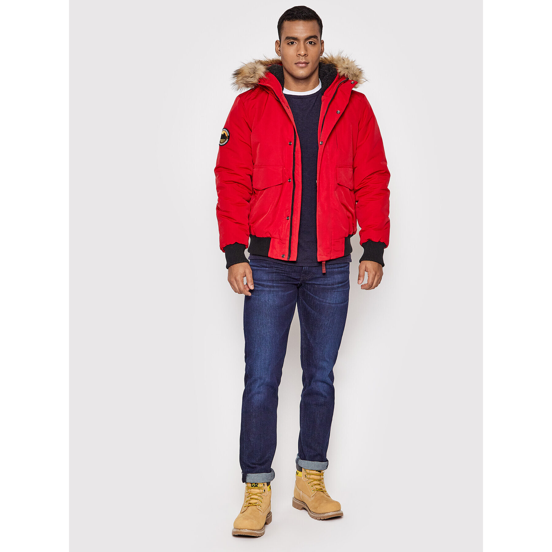 Superdry Зимно яке Everest M5011113A Червен Regular Fit - Pepit.bg