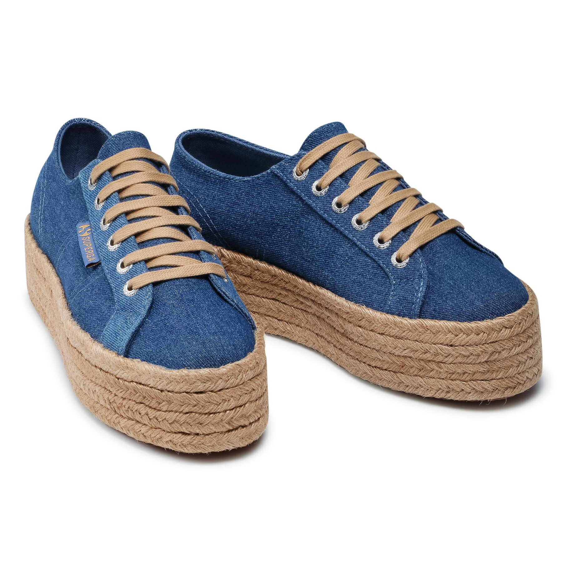 Superga Еспадрили 2790 Drill Denim Rope S41115W Тъмносин - Pepit.bg