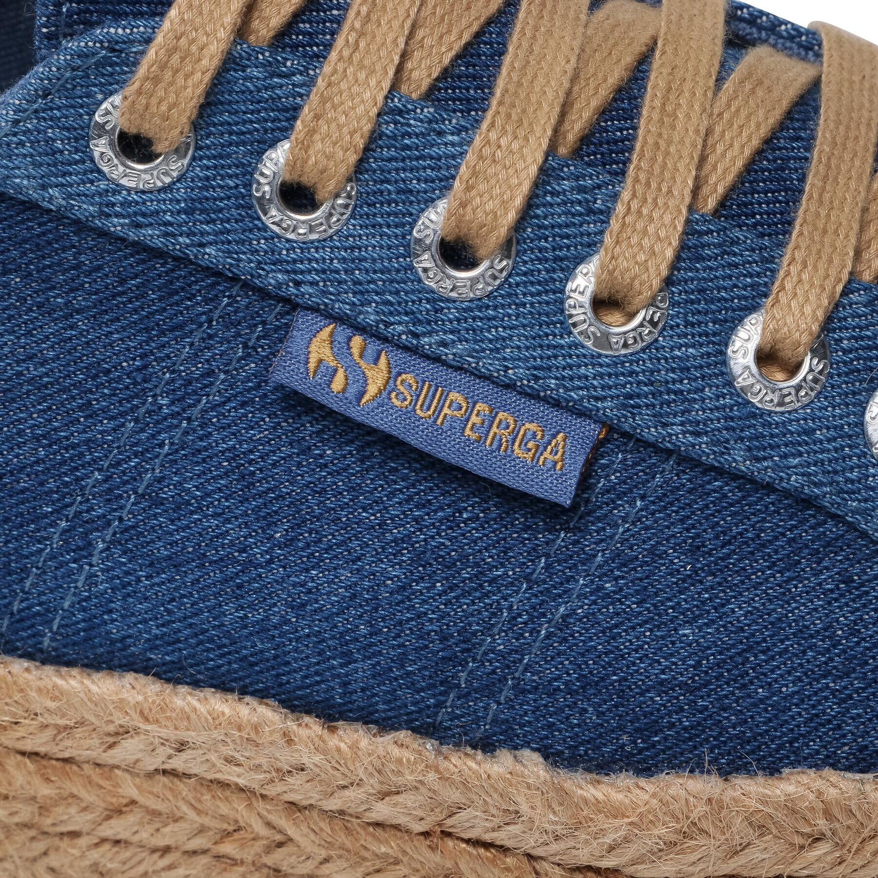 Superga Еспадрили 2790 Drill Denim Rope S41115W Тъмносин - Pepit.bg