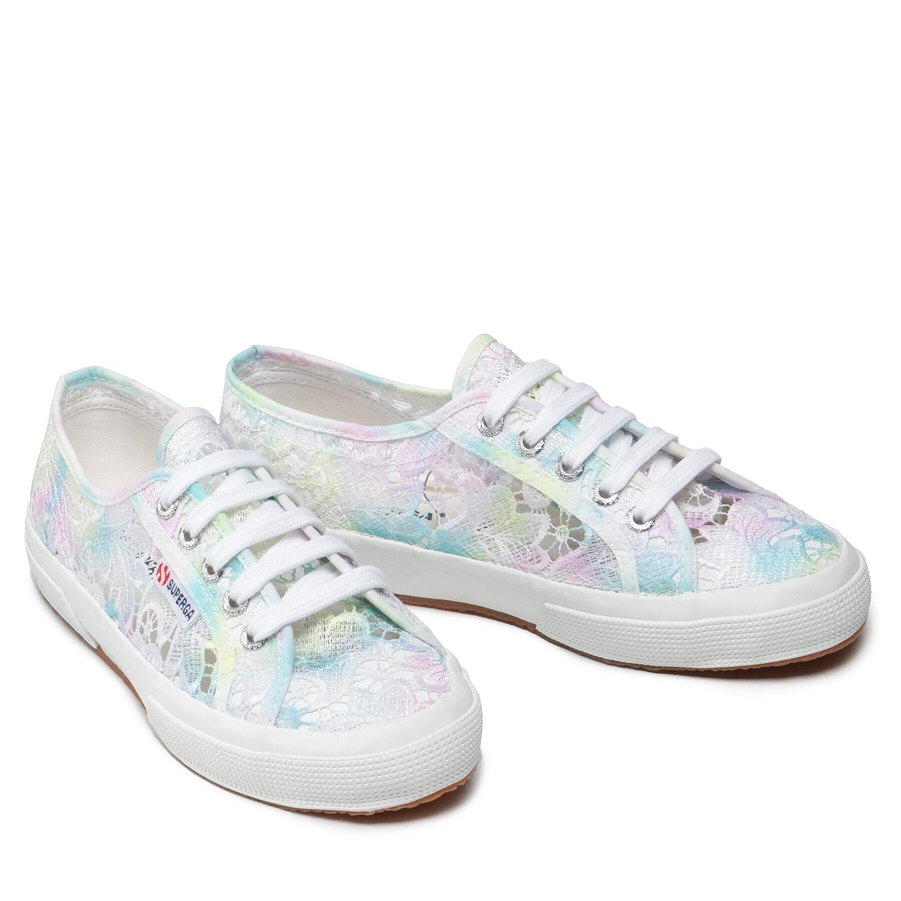 Superga Гуменки 2750 Macrame Tie Dye S81217W Бял - Pepit.bg