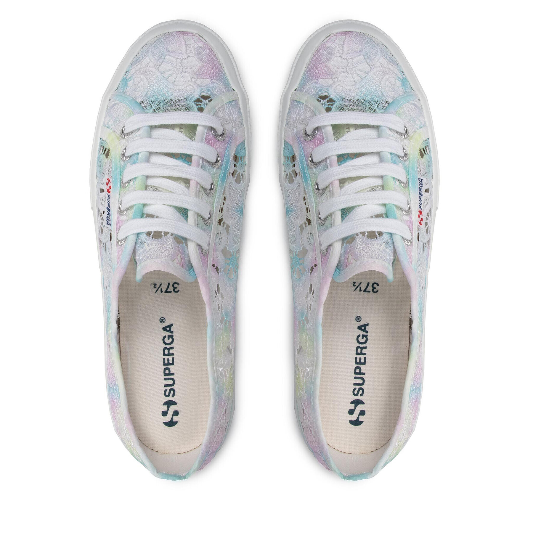 Superga Гуменки 2750 Macrame Tie Dye S81217W Бял - Pepit.bg