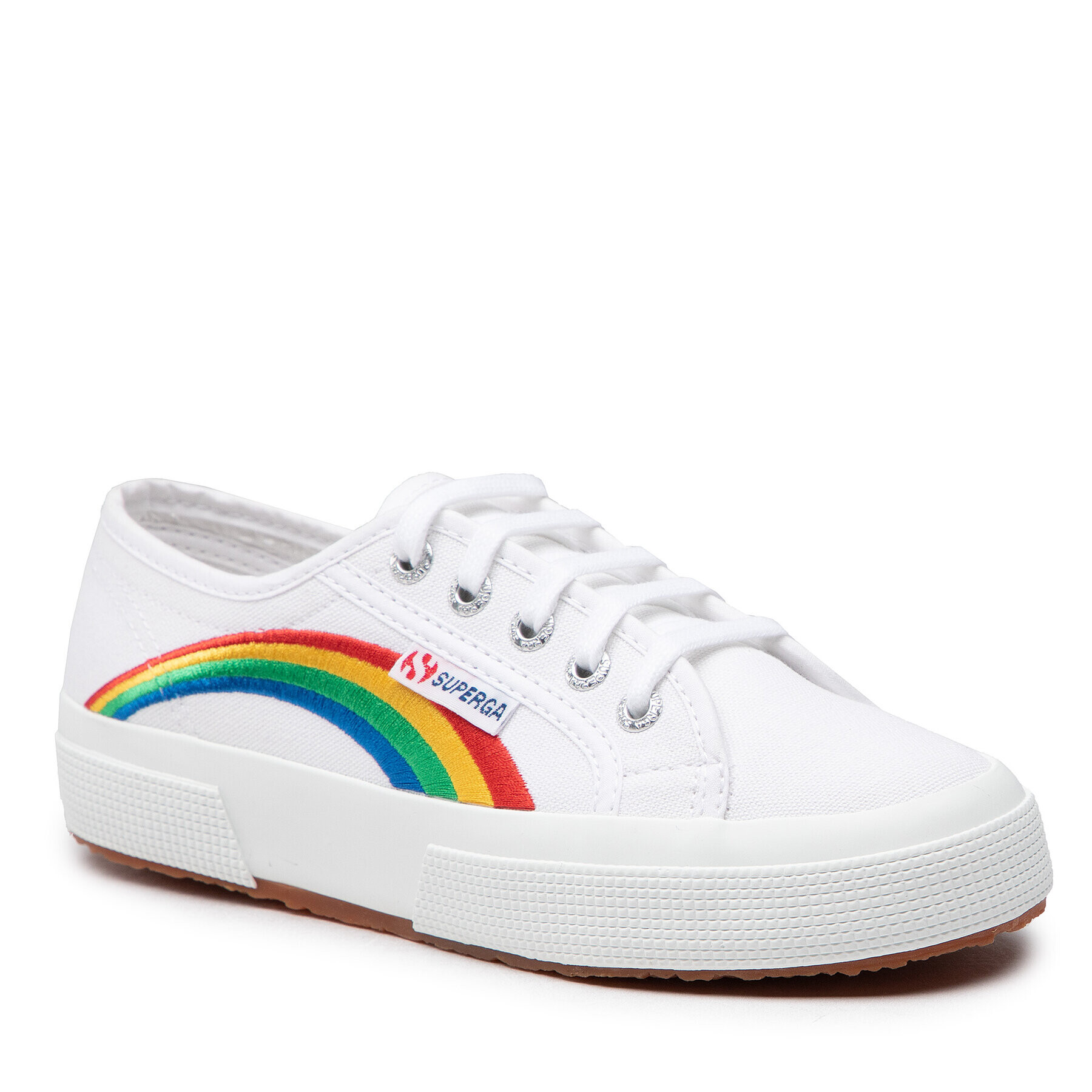 Superga Гуменки 2750 Rainbow Embroidery S81281W Бял - Pepit.bg