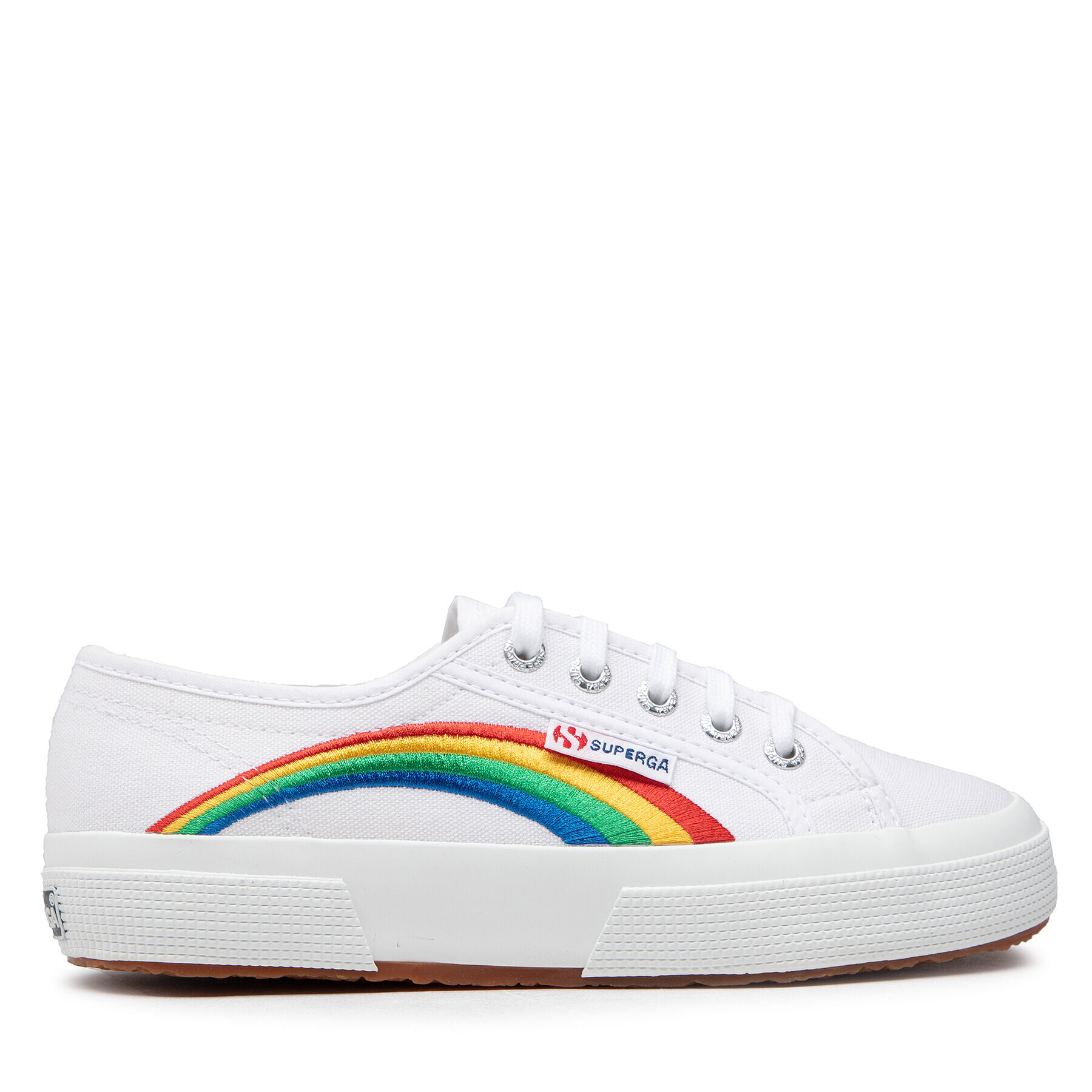 Superga Гуменки 2750 Rainbow Embroidery S81281W Бял - Pepit.bg