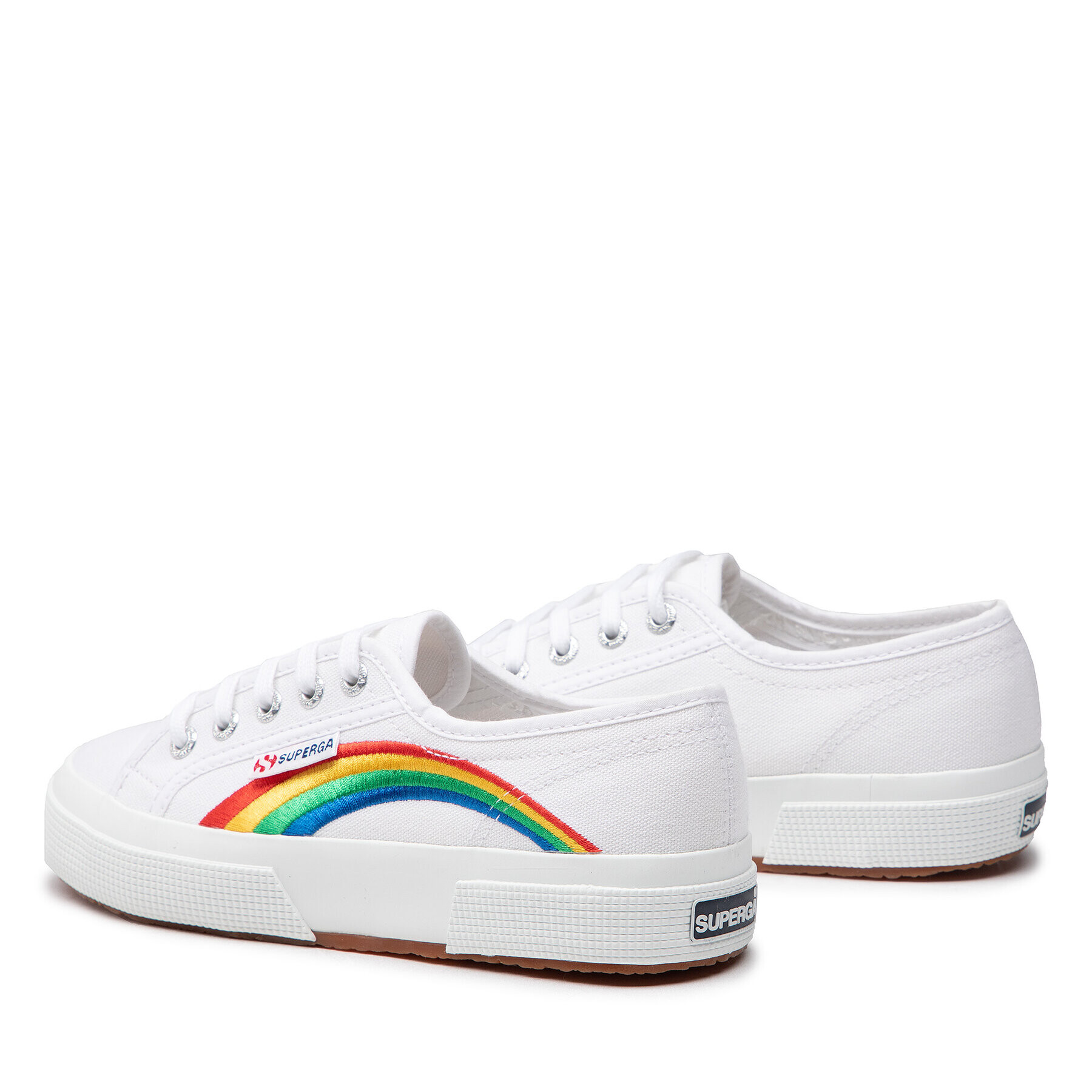 Superga Гуменки 2750 Rainbow Embroidery S81281W Бял - Pepit.bg