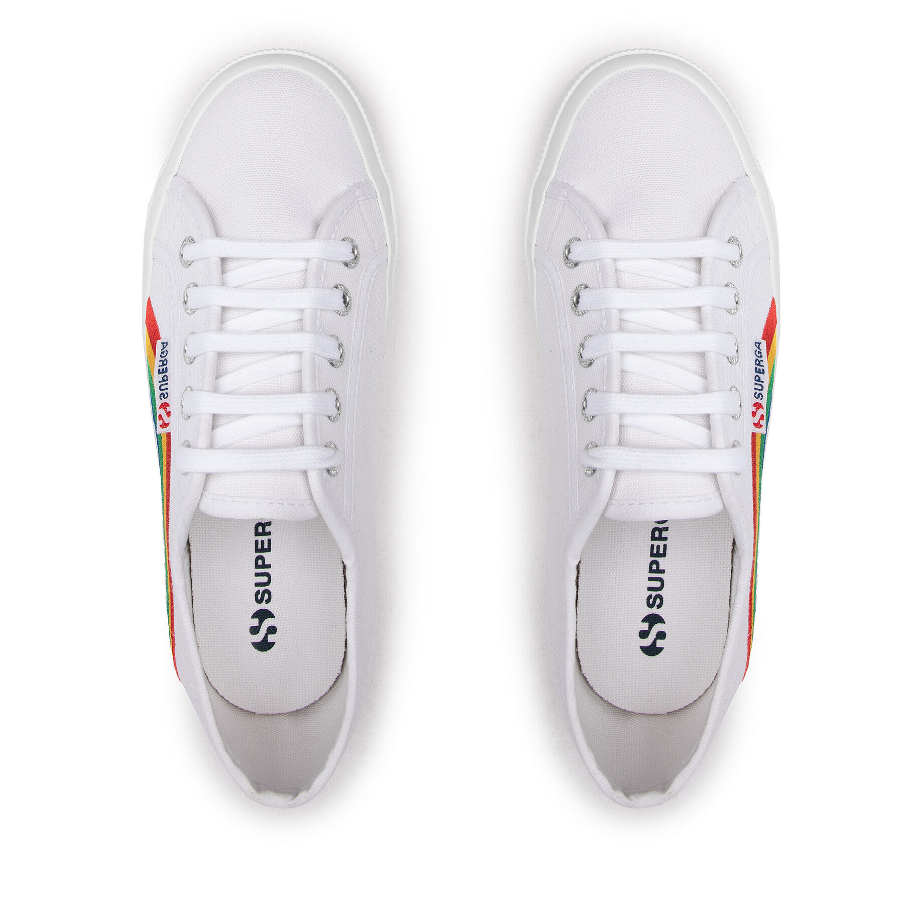 Superga Гуменки 2750 Rainbow Embroidery S81281W Бял - Pepit.bg