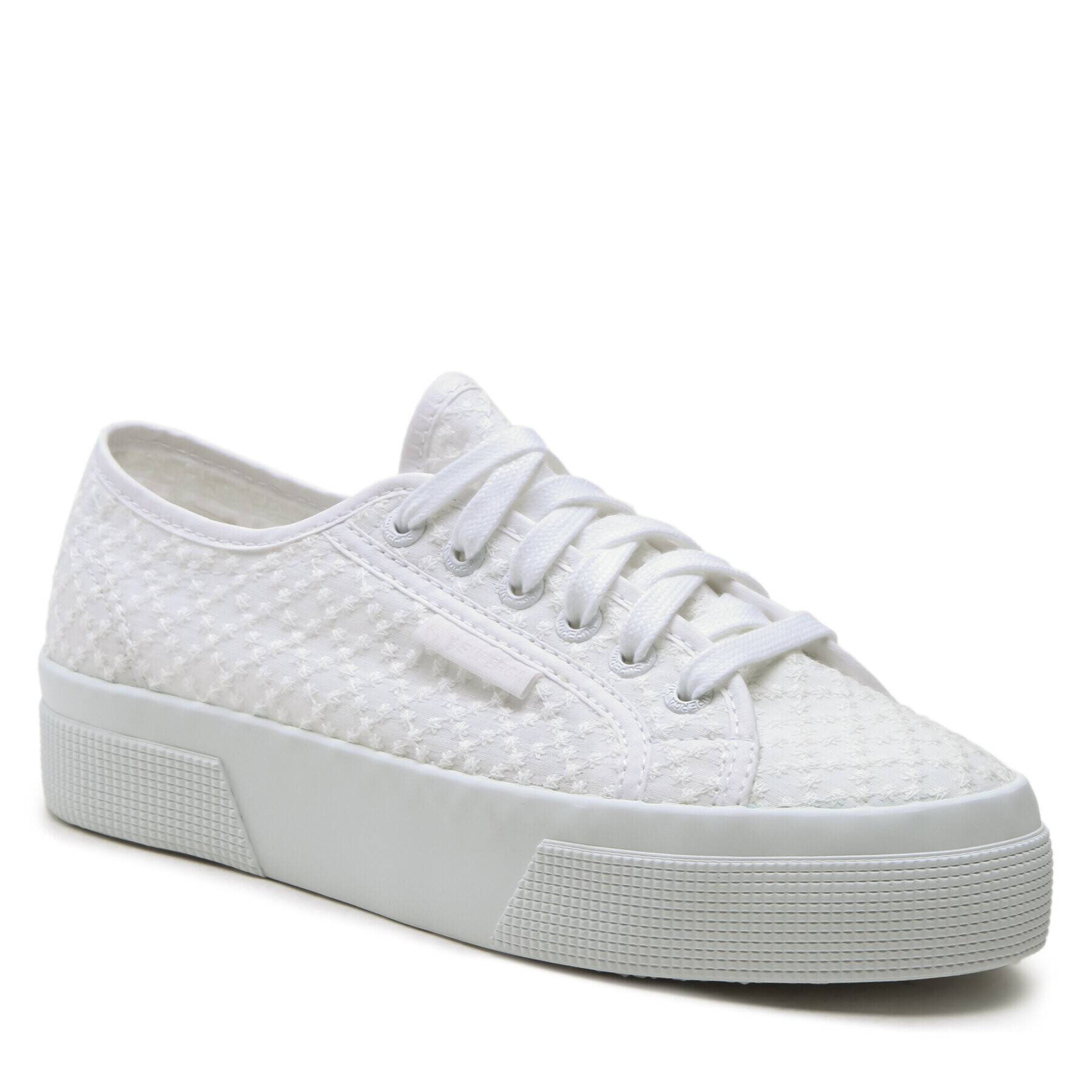 Superga Гуменки Platform MAcrame Rhombus 2740 S2126MW Бял - Pepit.bg