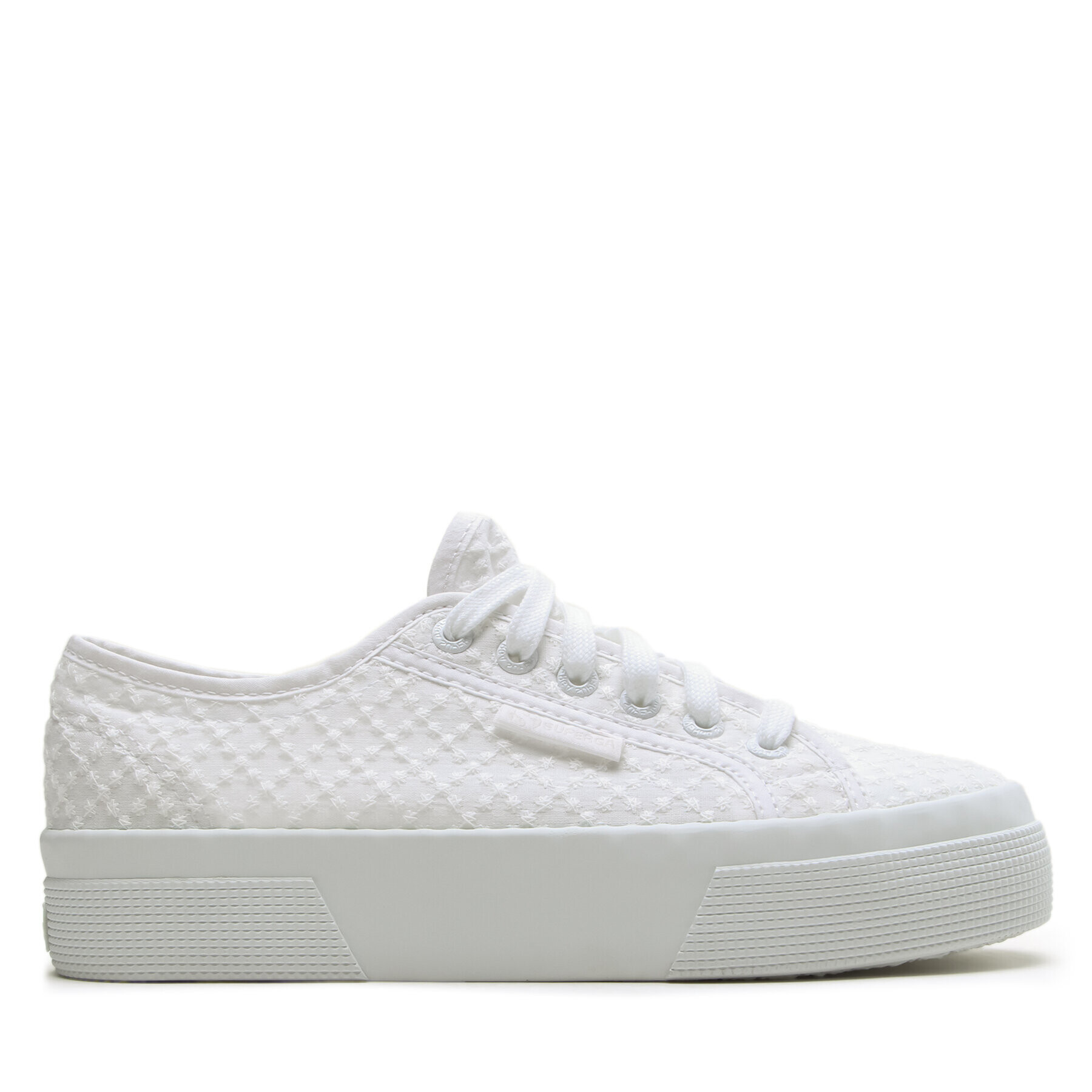 Superga Гуменки Platform MAcrame Rhombus 2740 S2126MW Бял - Pepit.bg