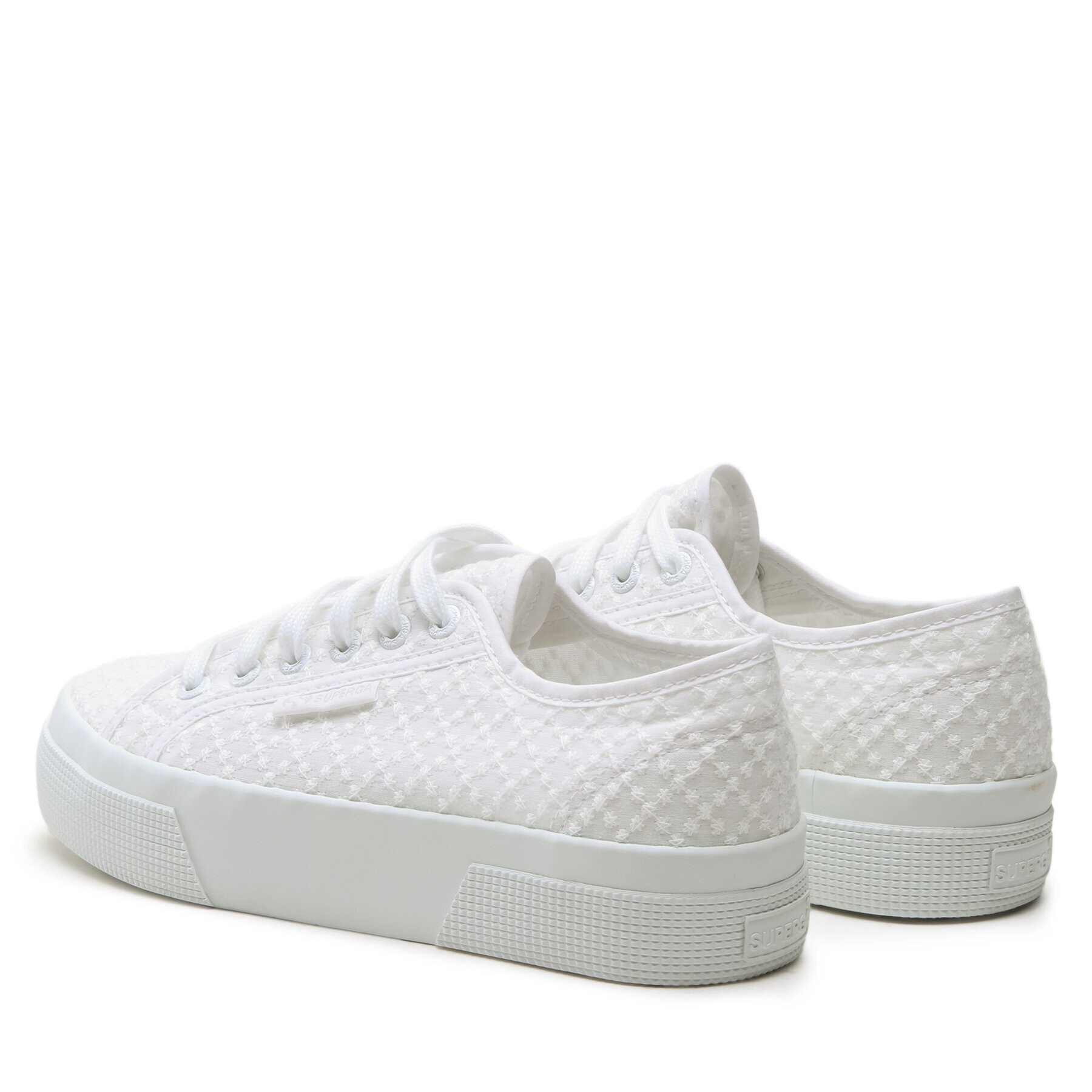 Superga Гуменки Platform MAcrame Rhombus 2740 S2126MW Бял - Pepit.bg