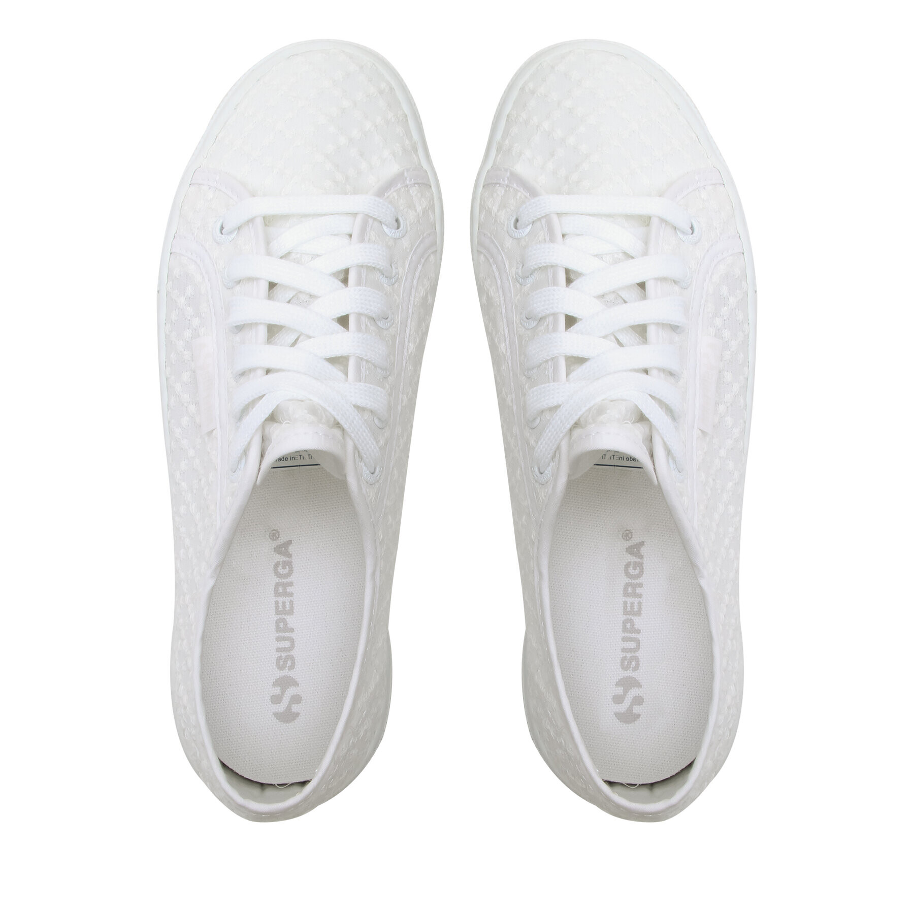 Superga Гуменки Platform MAcrame Rhombus 2740 S2126MW Бял - Pepit.bg