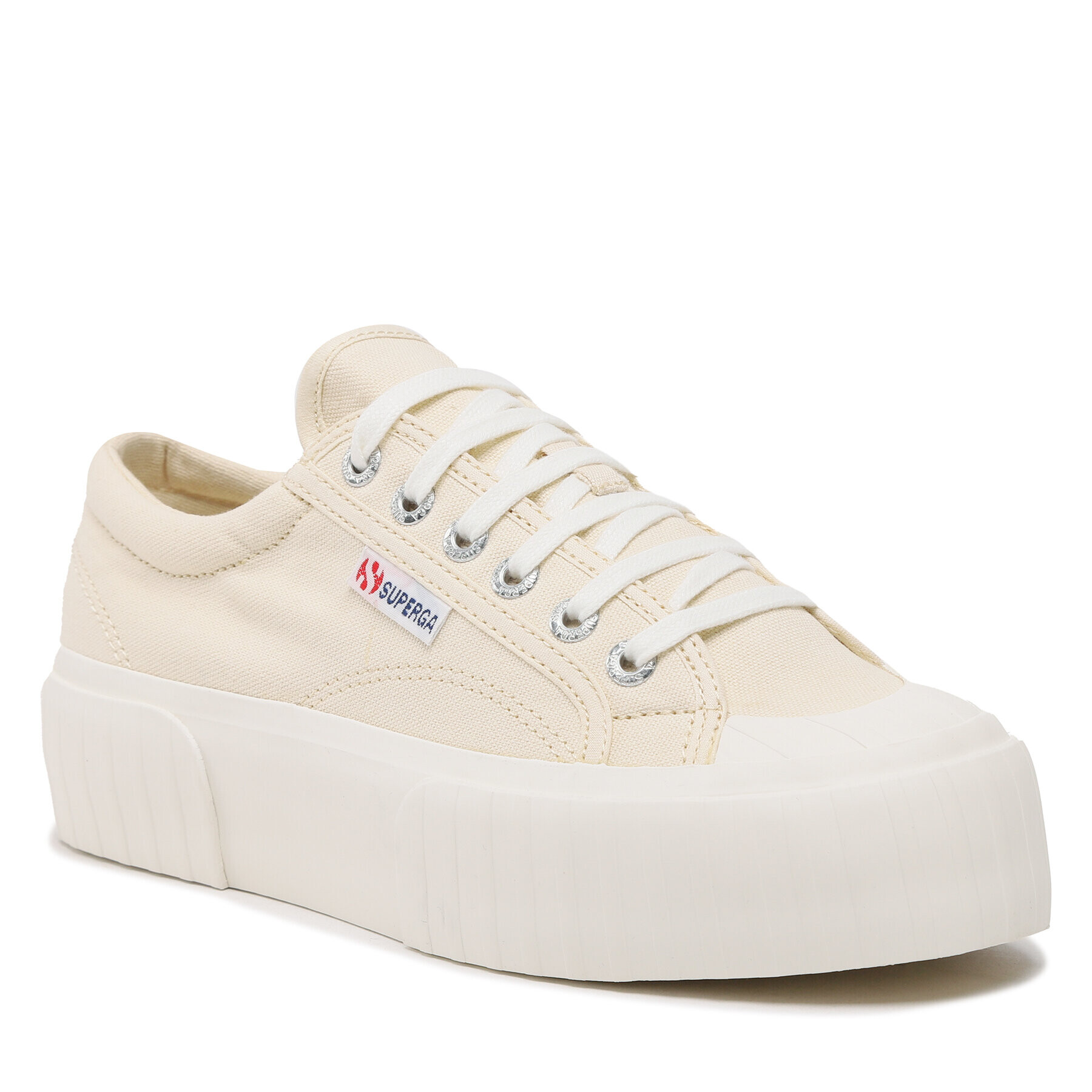 Superga Кецове 2631 Stripe Platform S5111SW Бежов - Pepit.bg