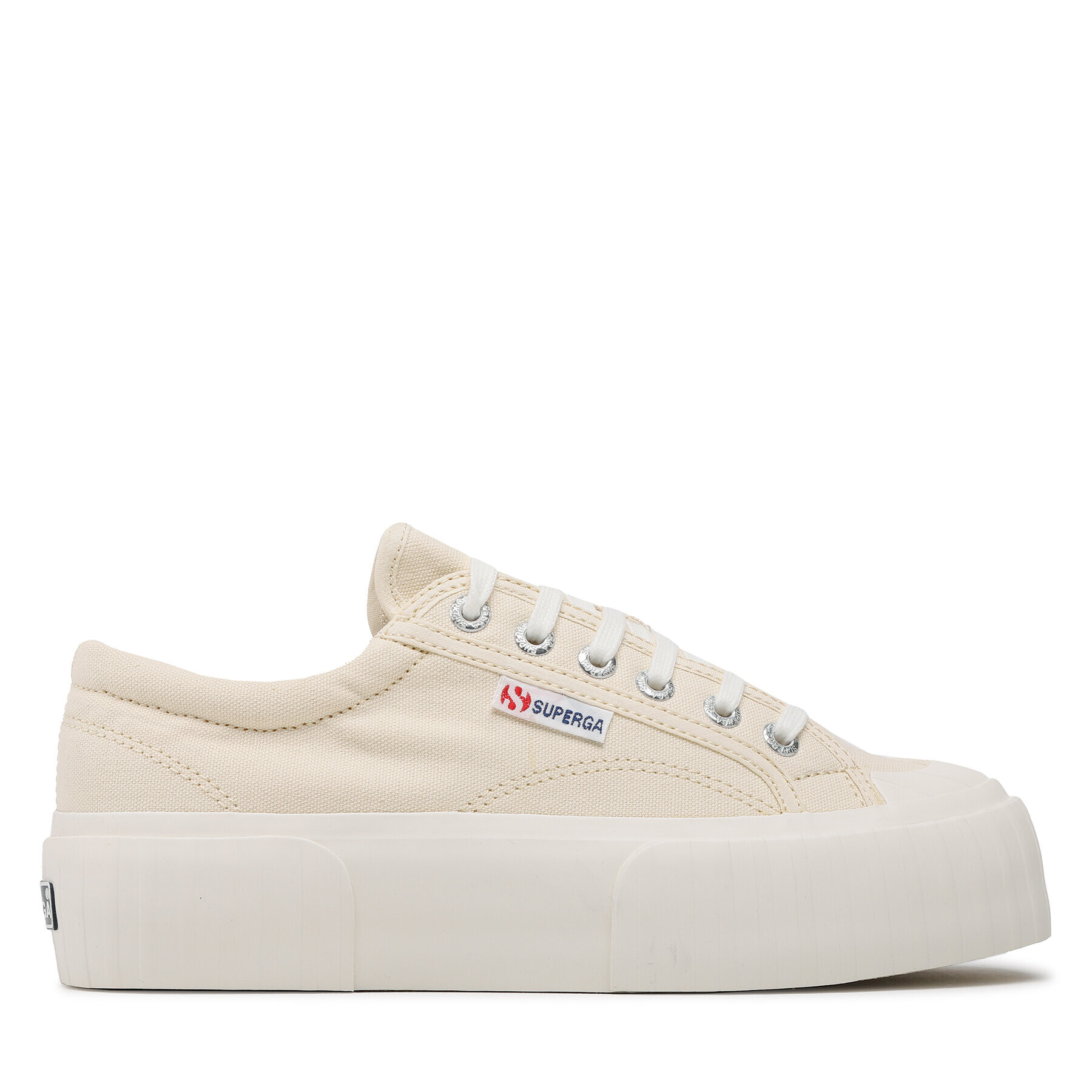 Superga Кецове 2631 Stripe Platform S5111SW Бежов - Pepit.bg