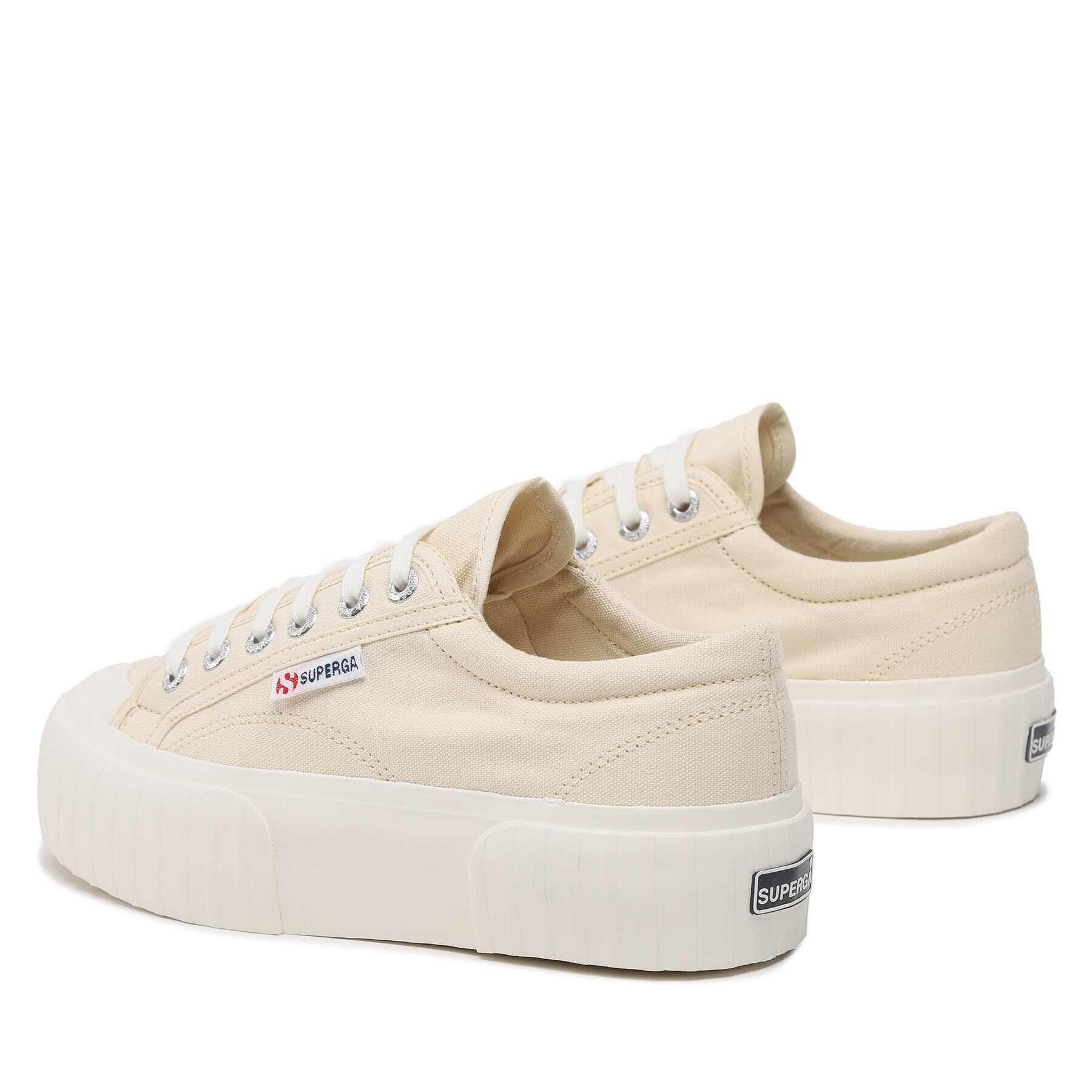 Superga Кецове 2631 Stripe Platform S5111SW Бежов - Pepit.bg