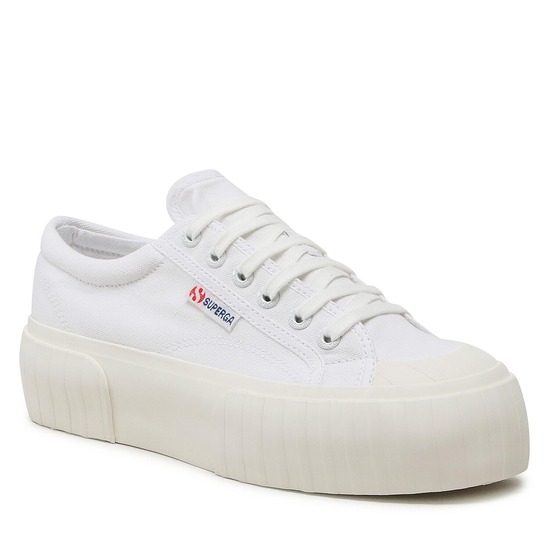 Superga Кецове Stripe Platform 2631 S5111SW Бял - Pepit.bg