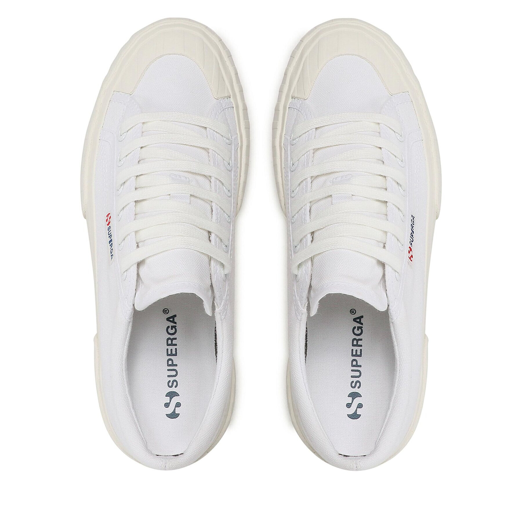 Superga Кецове Stripe Platform 2631 S5111SW Бял - Pepit.bg