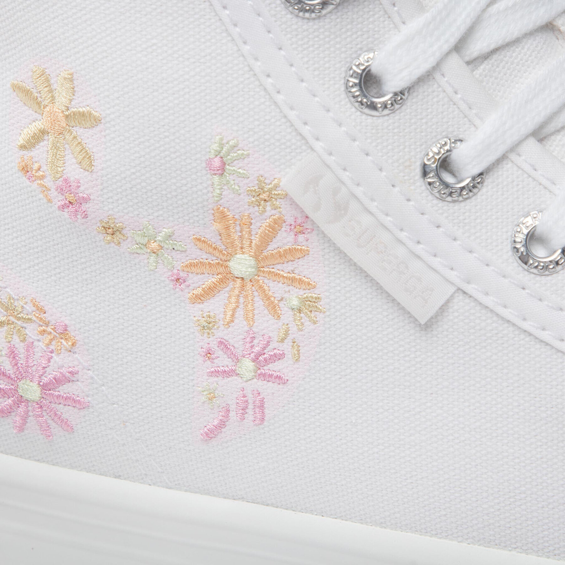 Superga Сникърси 2708 Flowers Embroidery S2121GW Бял - Pepit.bg