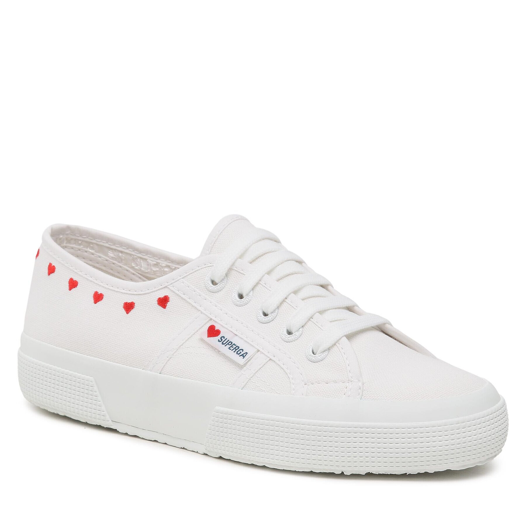 Superga Сникърси 2750 Little Hearts Embroidery Бял - Pepit.bg