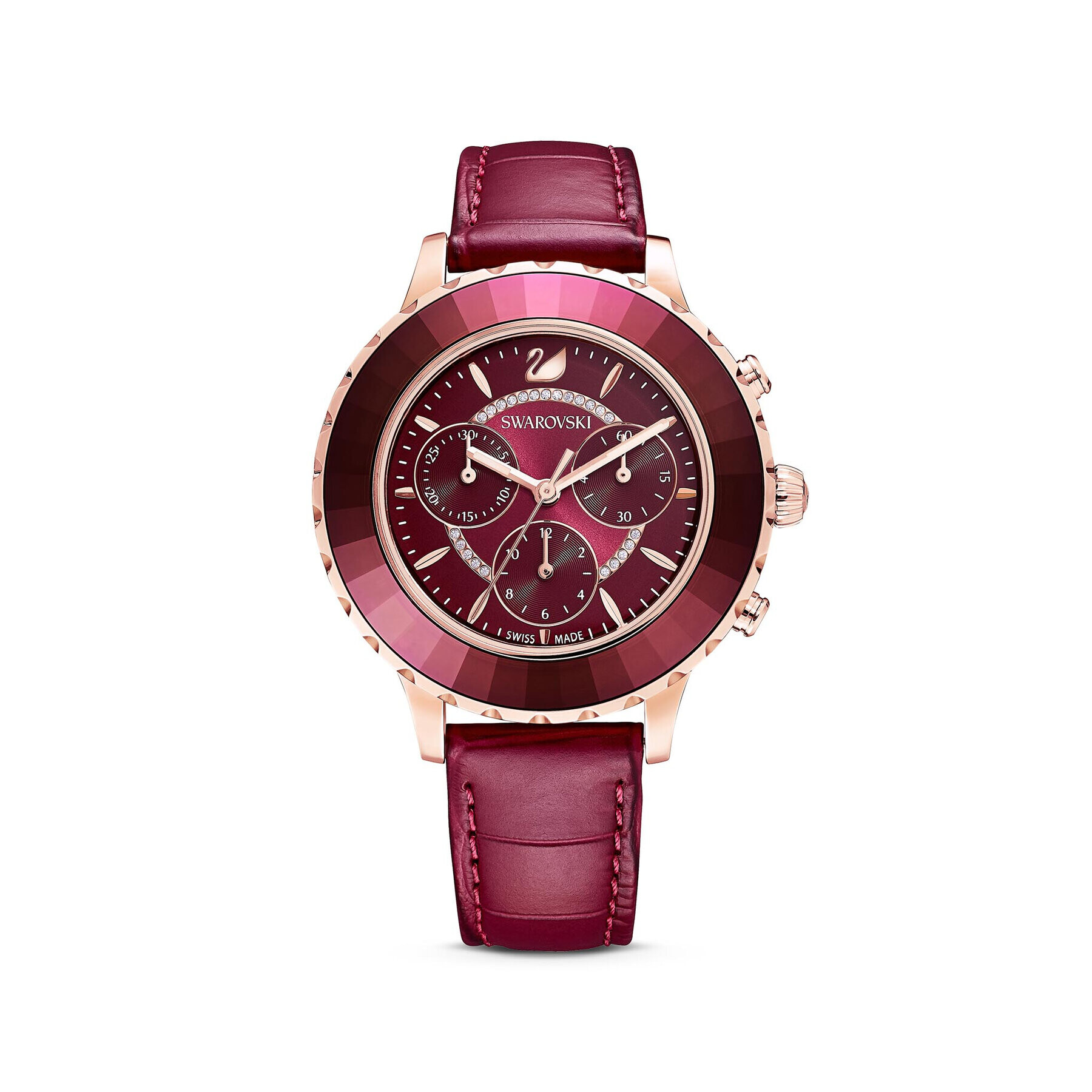 Swarovski Часовник Octea Lux Chrono 5547642 Бордо - Pepit.bg