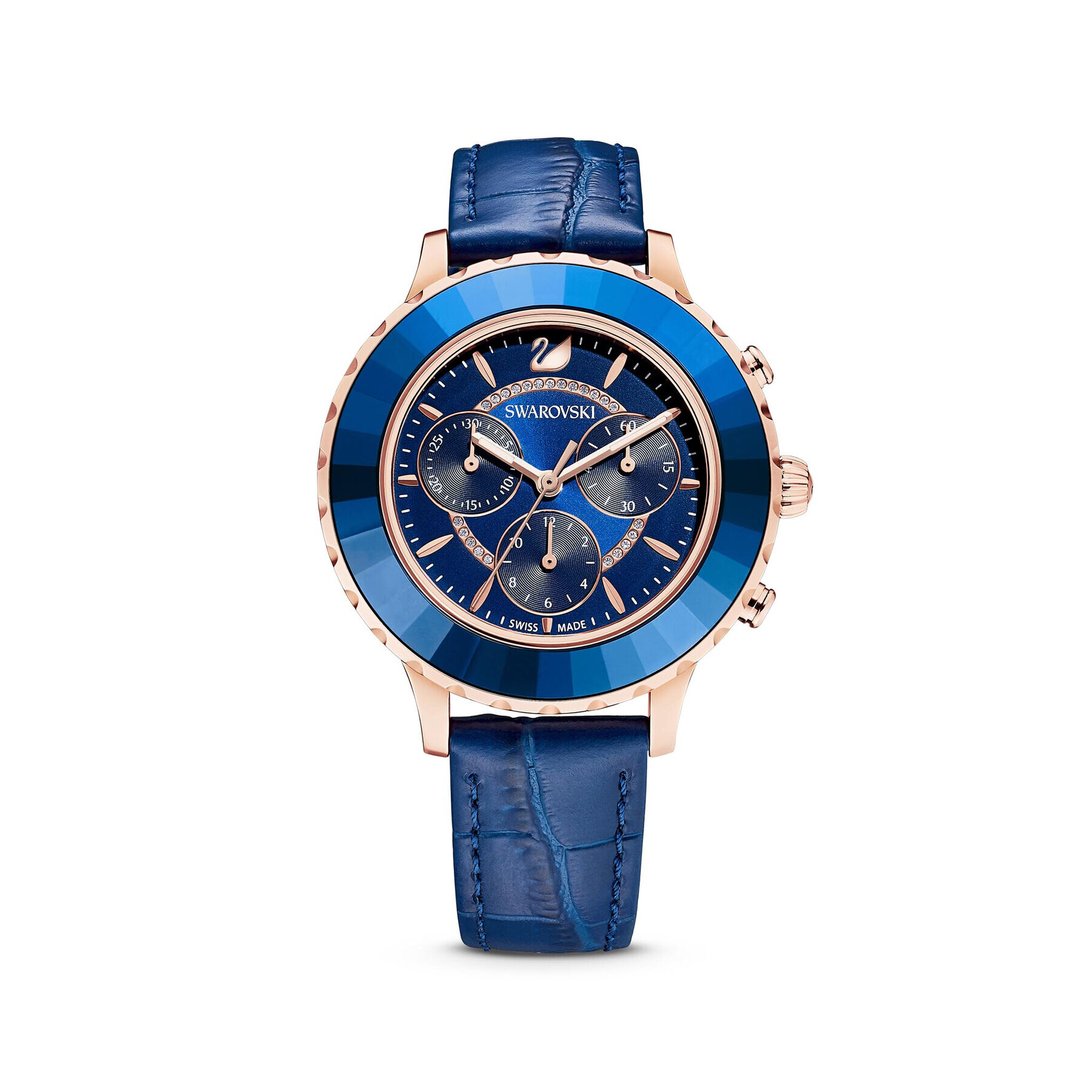 Swarovski Часовник Octea Lux Chrono 5563480 Тъмносин - Pepit.bg