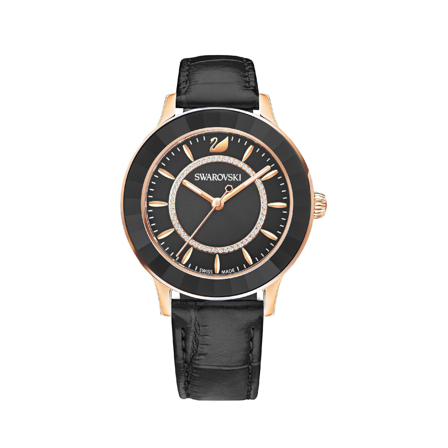Swarovski Часовник Octea Lux Ls 5414410 Черен - Pepit.bg