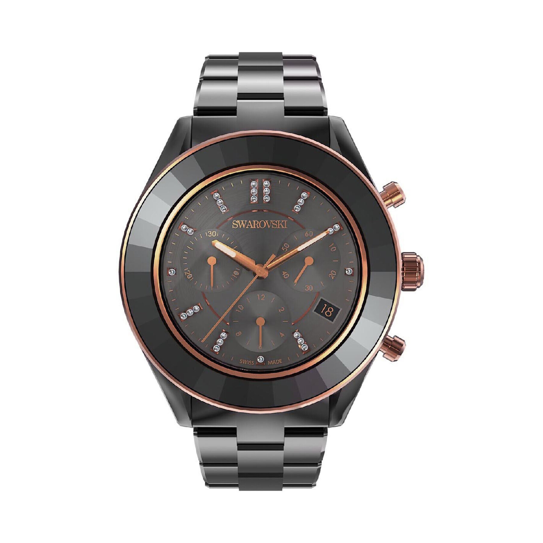 Swarovski Часовник Octea Lux Sport 5610472 Черен - Pepit.bg