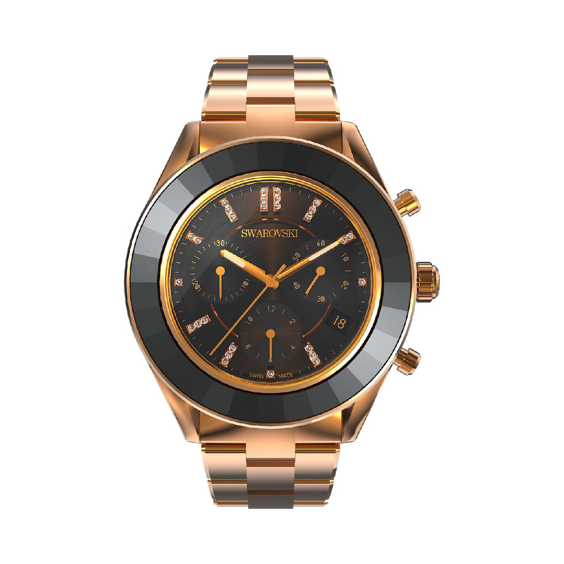 Swarovski Часовник Octea Lux Sport 5610478 Черен - Pepit.bg