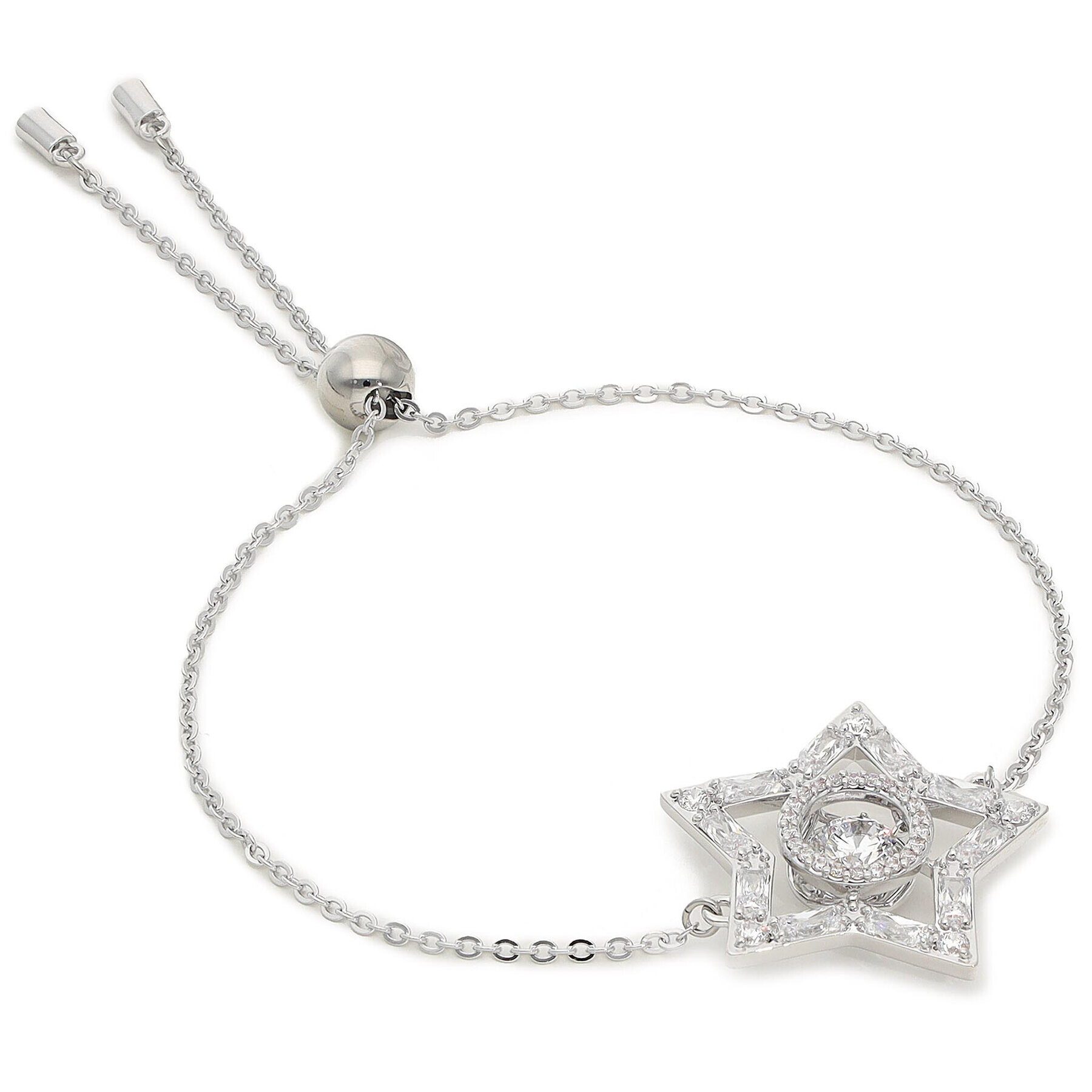 Swarovski Гривна Stella 5617881 Сребрист - Pepit.bg