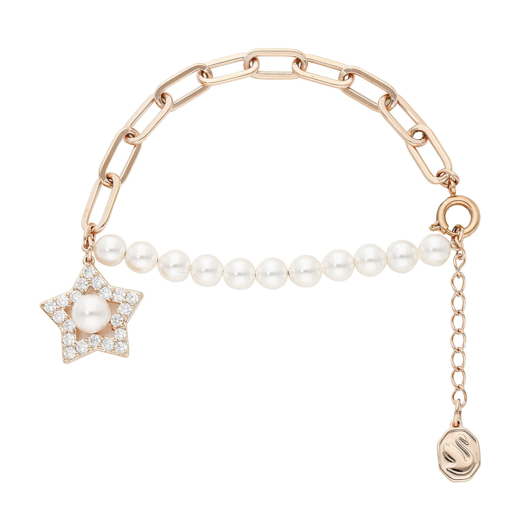 Swarovski Гривна Stella 5645461 Розов - Pepit.bg