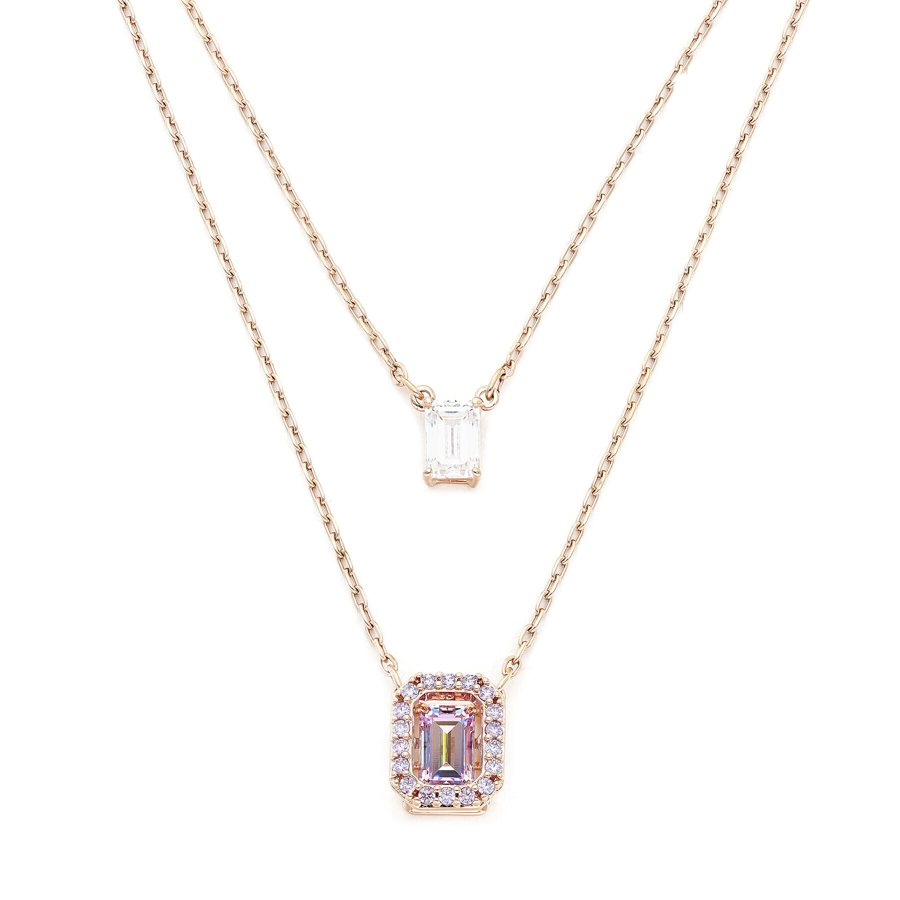 Swarovski Колие Millenia 5640558 Розов - Pepit.bg