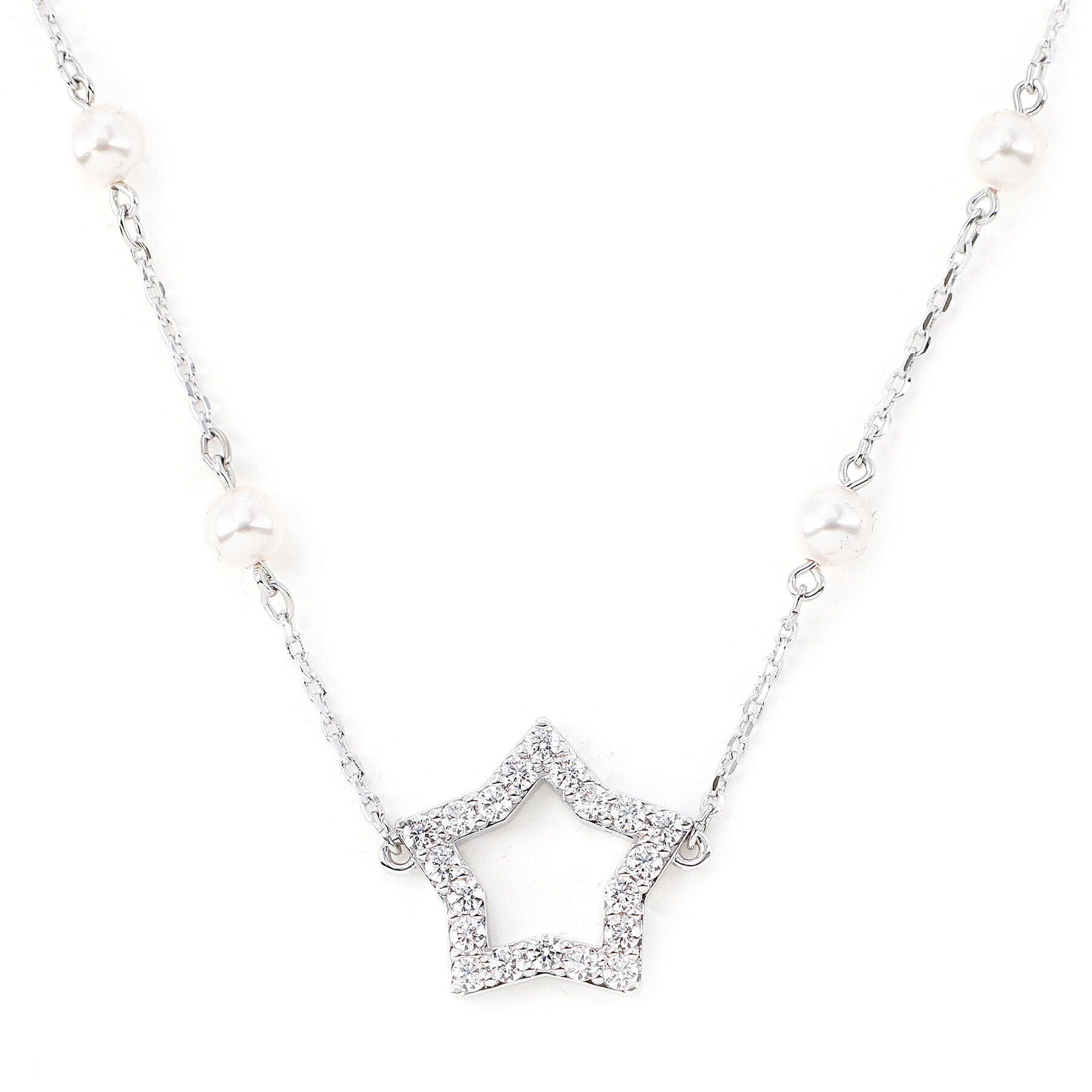 Swarovski Колие Stella 5645379 Сребрист - Pepit.bg