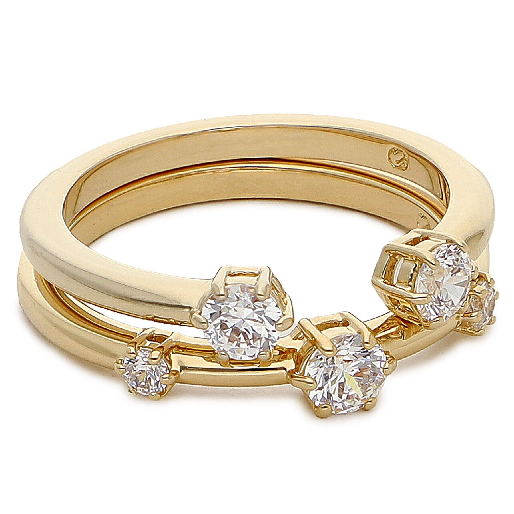 Swarovski Комплект 2 пръстена Constella 5640964 Златист - Pepit.bg