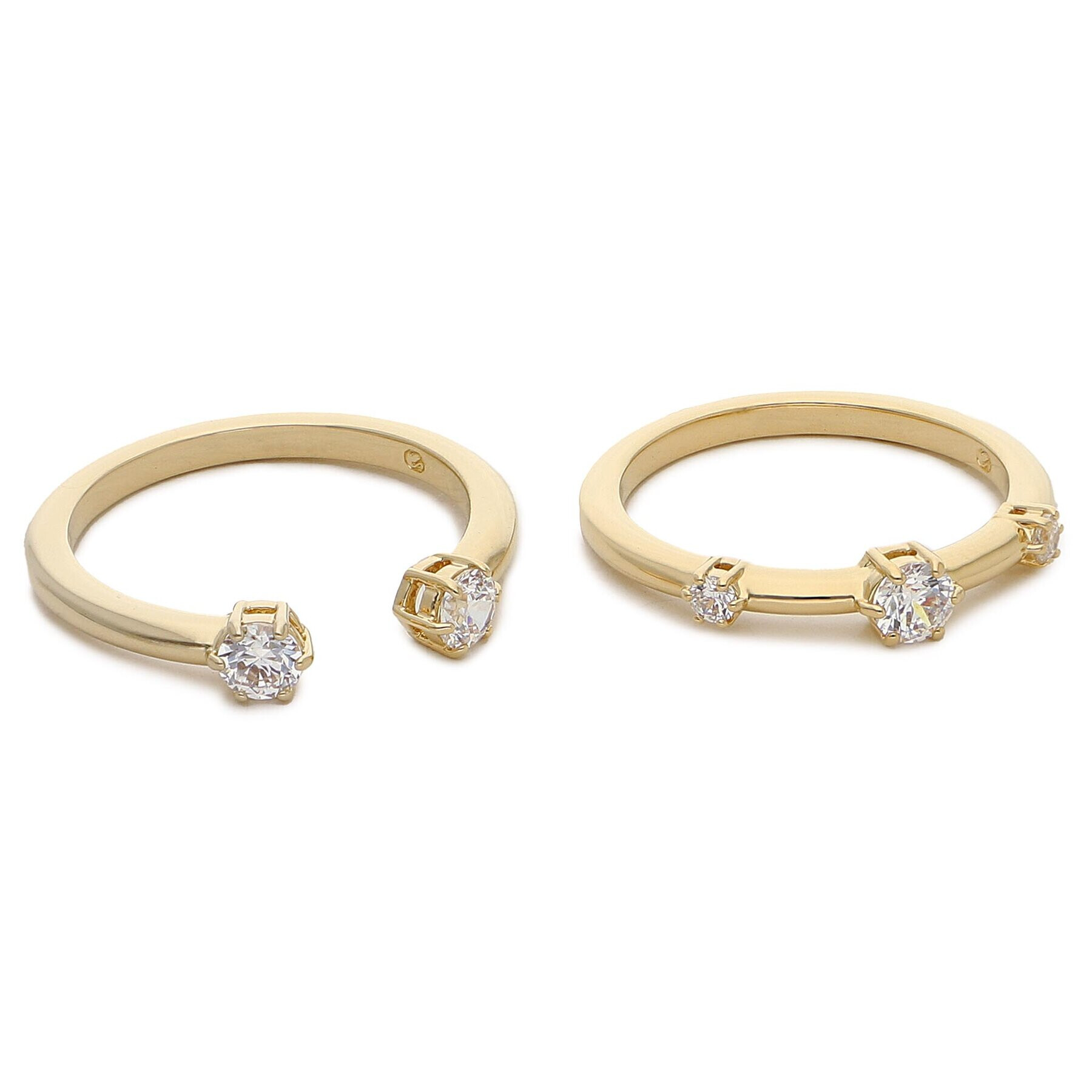 Swarovski Комплект 2 пръстена Constella 5640964 Златист - Pepit.bg