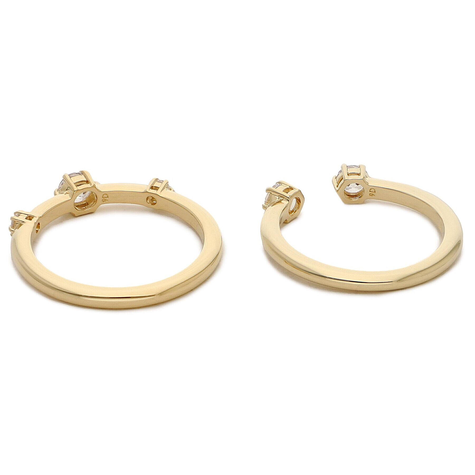 Swarovski Комплект 2 пръстена Constella 5640964 Златист - Pepit.bg
