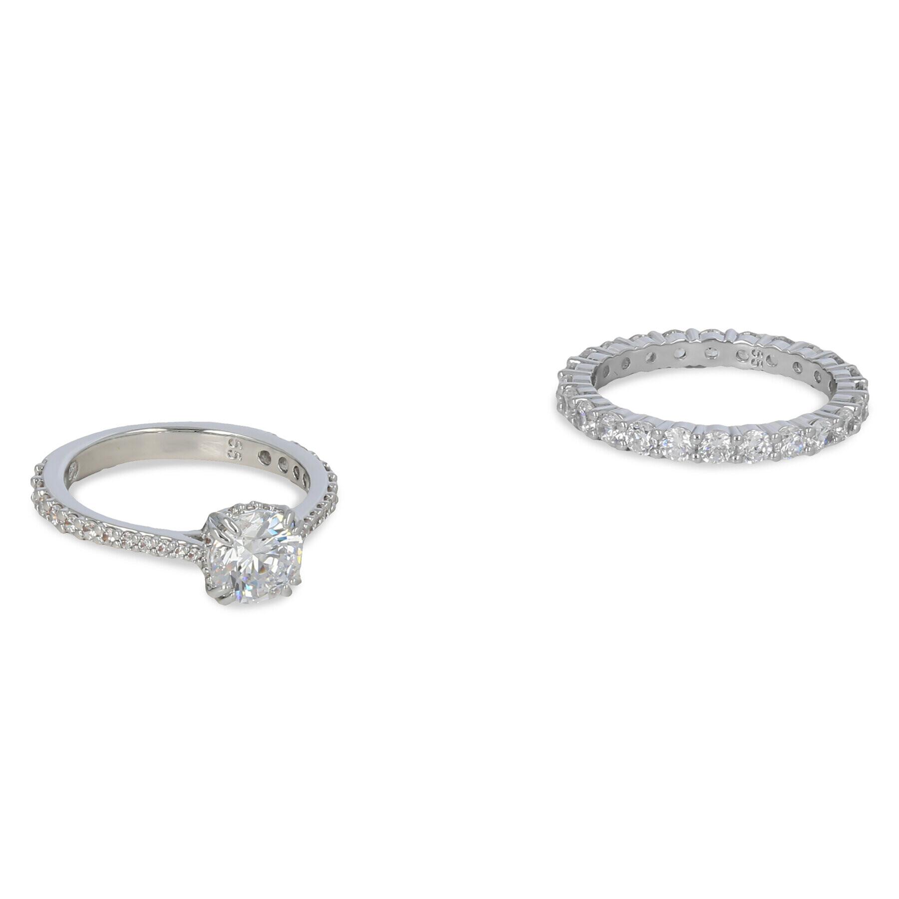Swarovski Комплект 2 пръстена Constella 5647662 Сребрист - Pepit.bg
