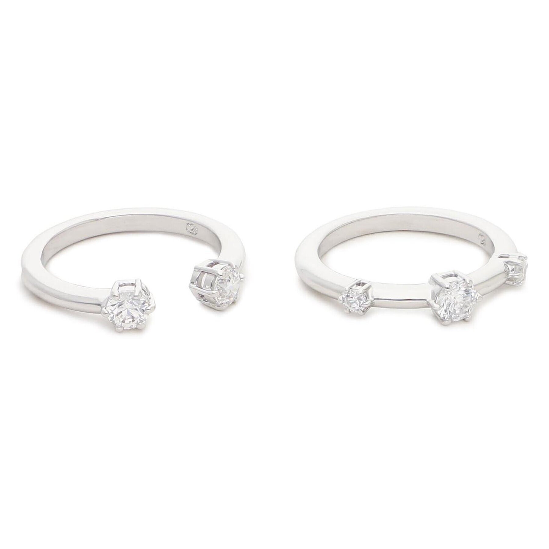 Swarovski Комплект 2 пръстена Constella Ring 5640960 Сребрист - Pepit.bg