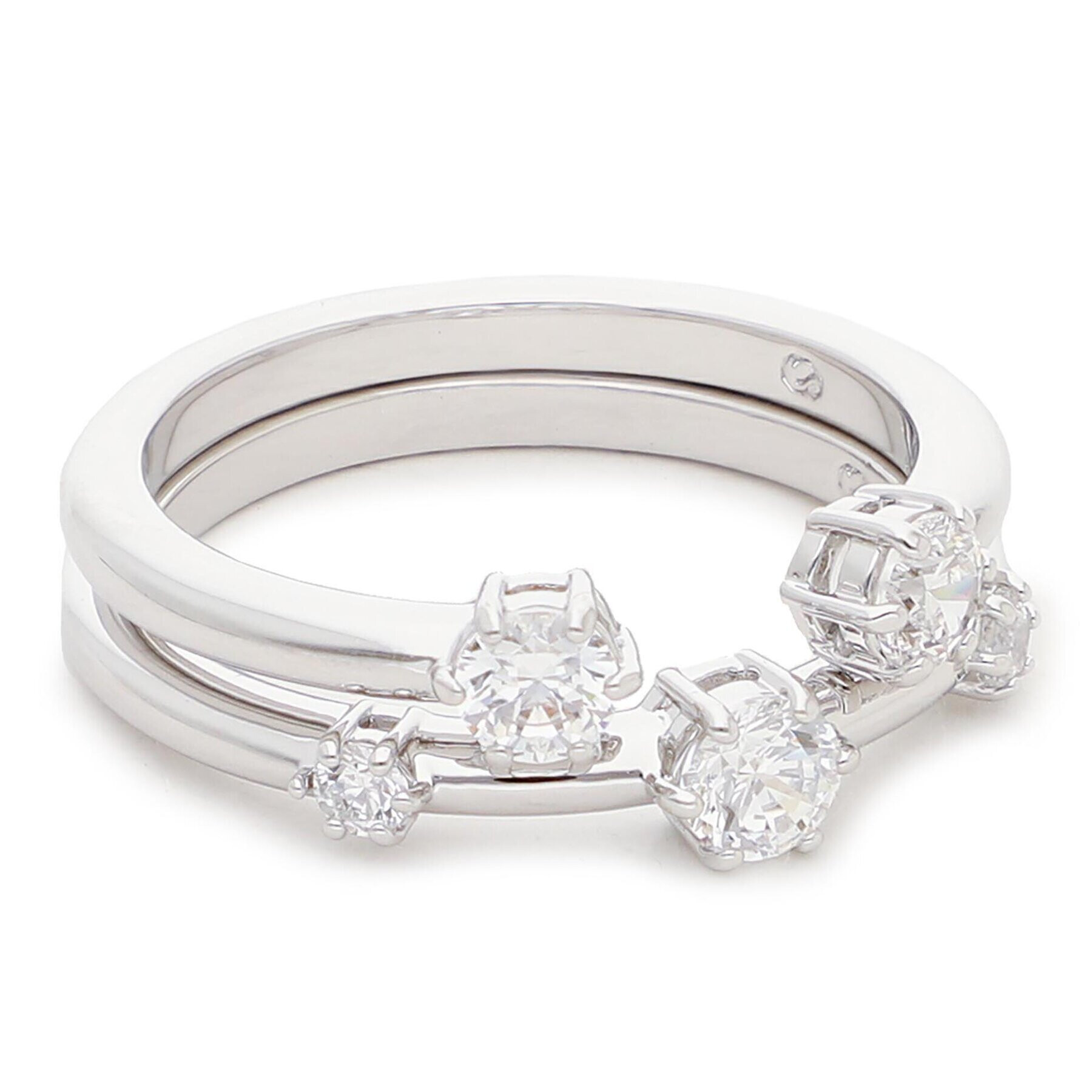 Swarovski Комплект 2 пръстена Constella Ring 5640962 Сребрист - Pepit.bg