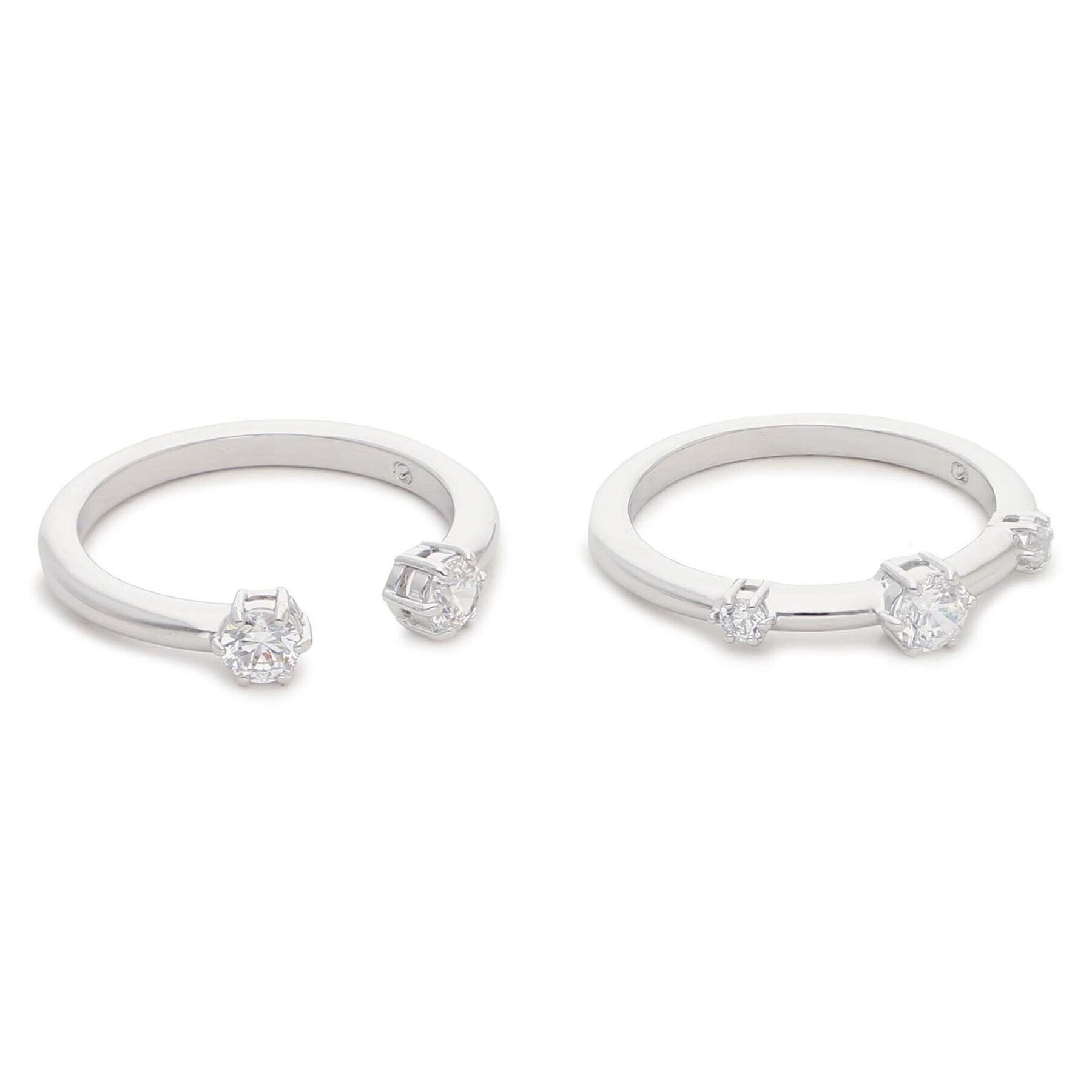 Swarovski Комплект 2 пръстена Constella Ring 5640962 Сребрист - Pepit.bg