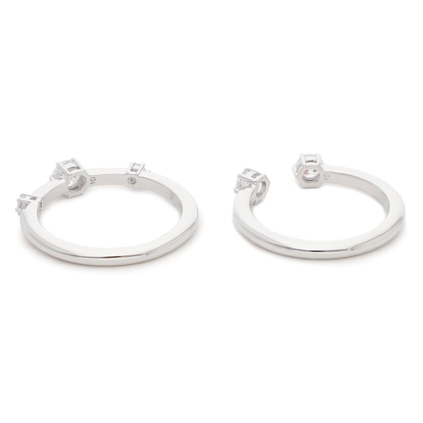 Swarovski Комплект 2 пръстена Constella Ring 5640962 Сребрист - Pepit.bg