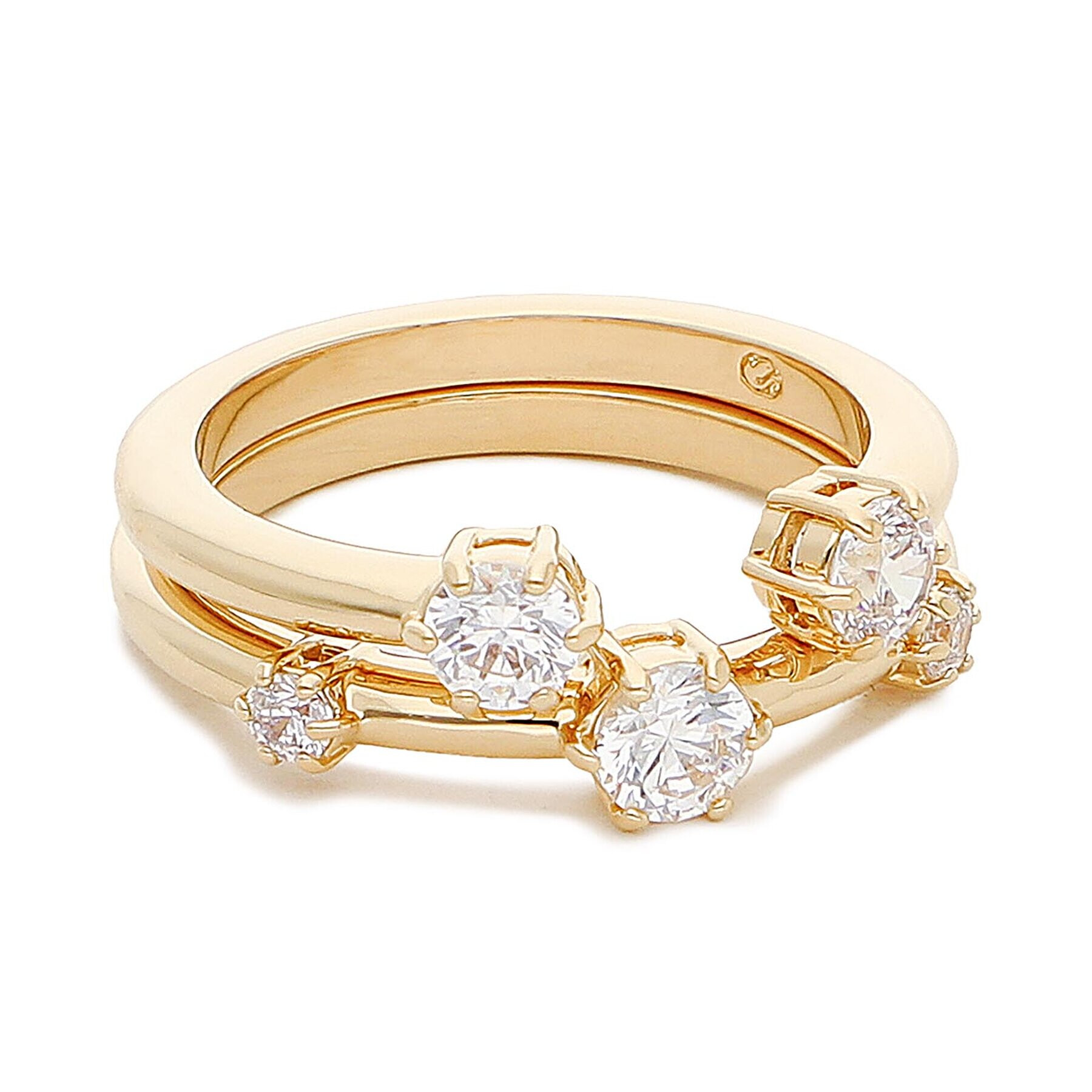 Swarovski Комплект 2 пръстена Constella Ring 5640966 Златист - Pepit.bg