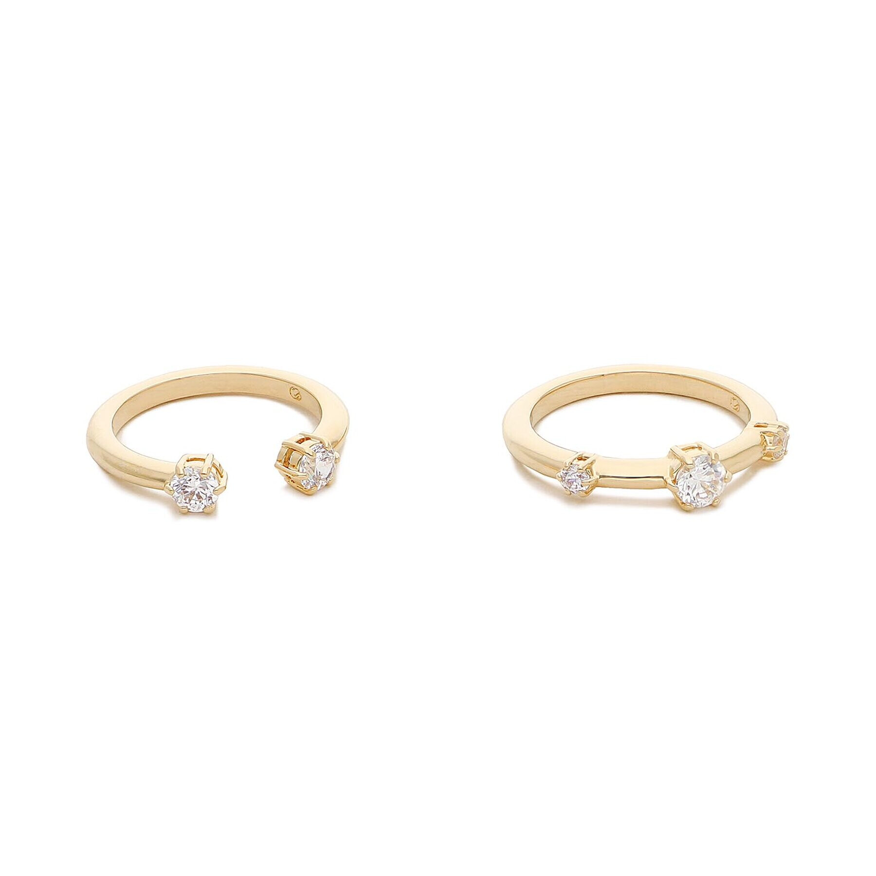 Swarovski Комплект 2 пръстена Constella Ring 5640966 Златист - Pepit.bg