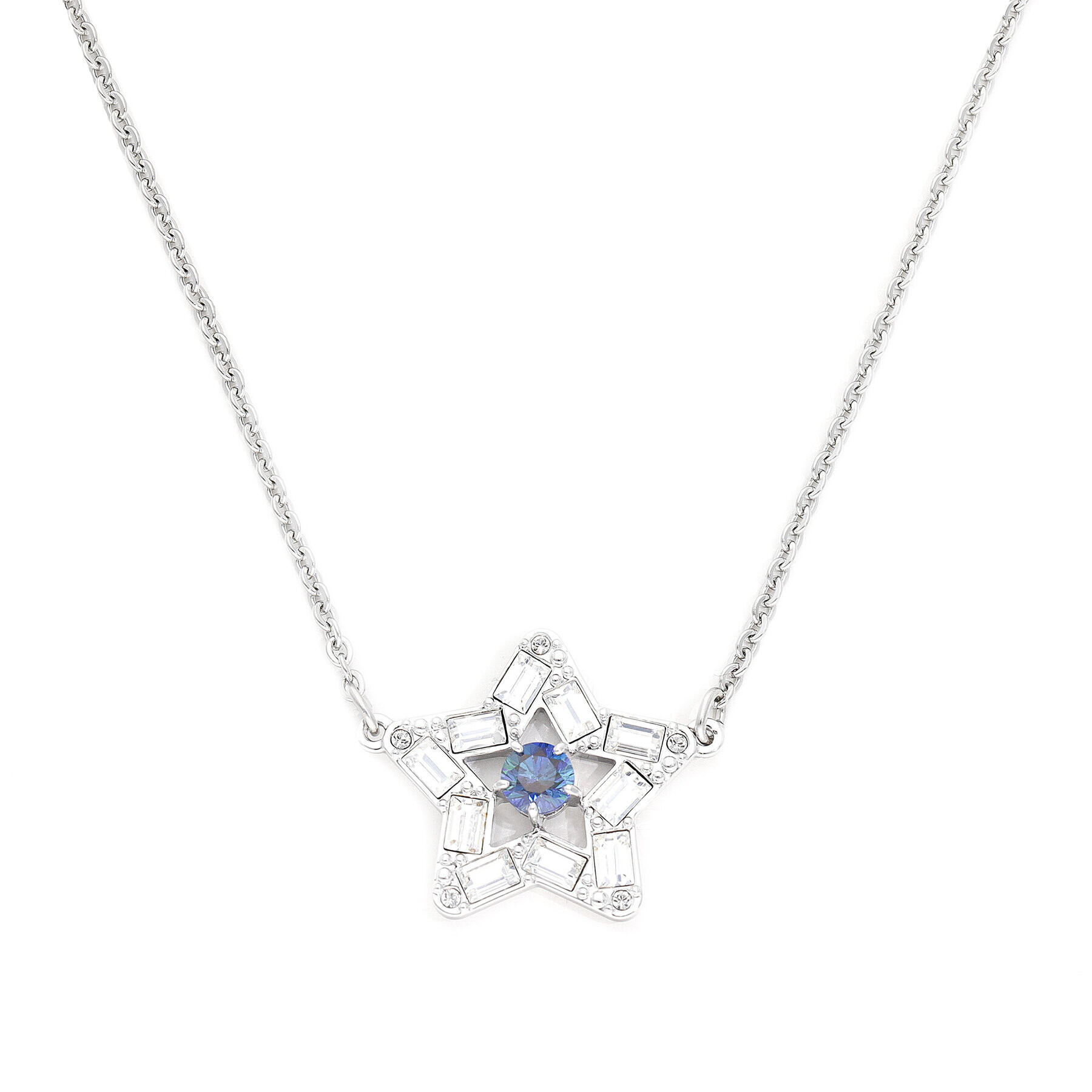 Swarovski Комплект колие и обеци Stella 5646762 Сив - Pepit.bg