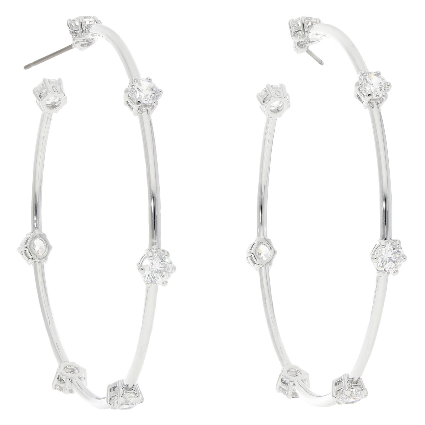 Swarovski Обици Constella 5638698 Сребрист - Pepit.bg