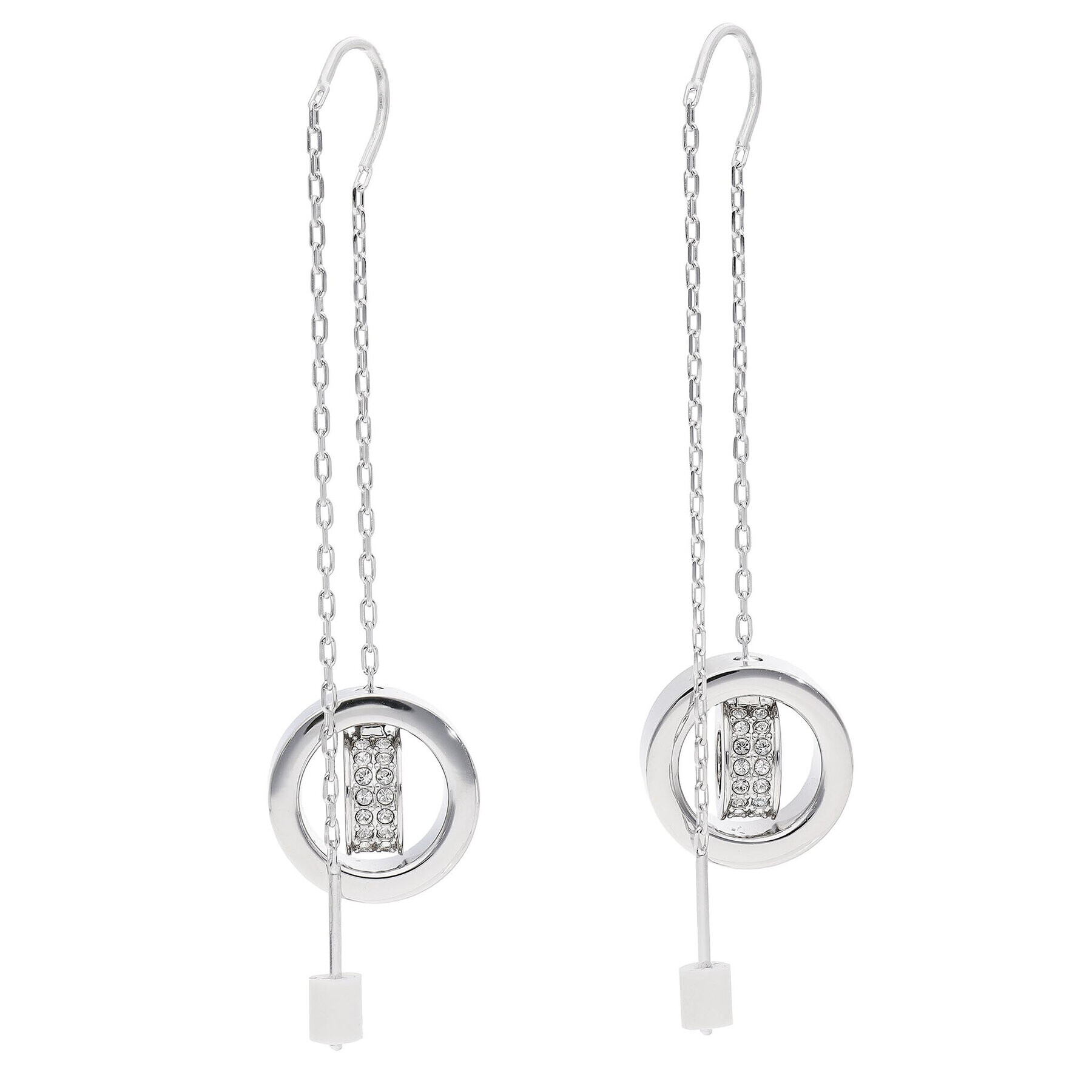 Swarovski Обици Hollow 5636435 Сребрист - Pepit.bg