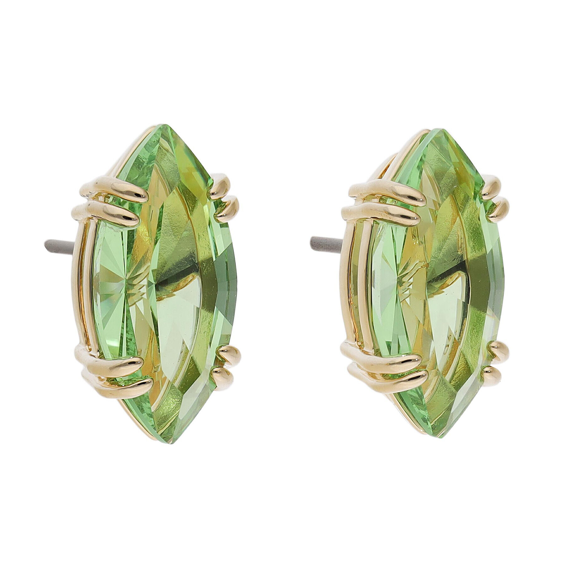 Swarovski Обици Pe Studs 5614453 Зелен - Pepit.bg